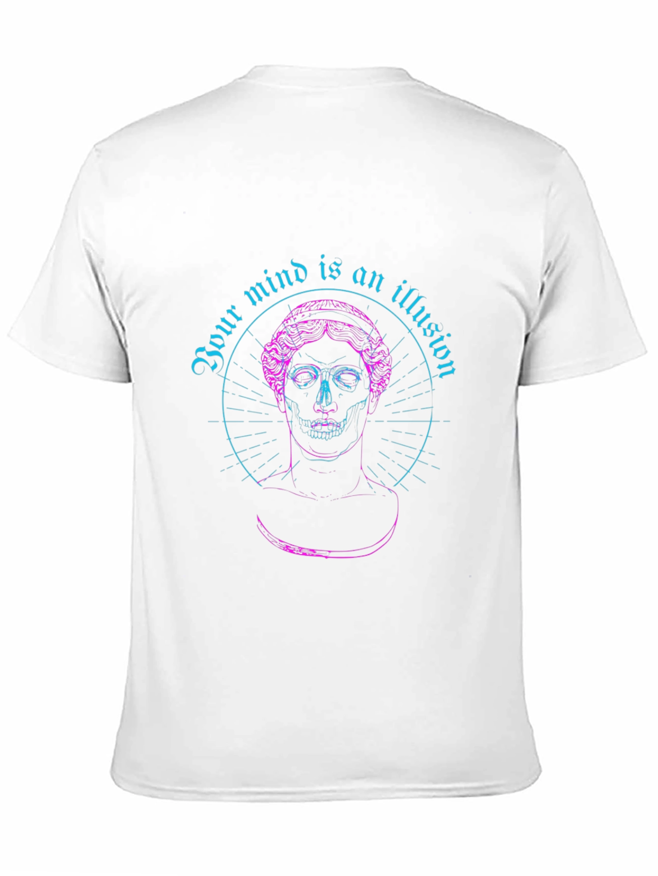 Illusion Mind Graphic T-Shirt - Skull Statue Art