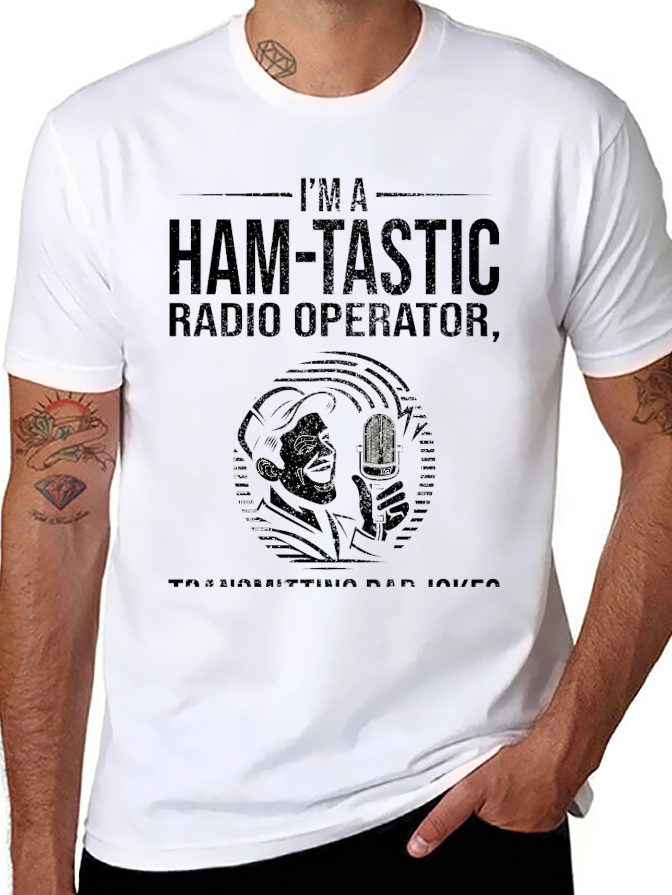 Ham-Tastic Radio Operator T-Shirt - Dad Joke Edition