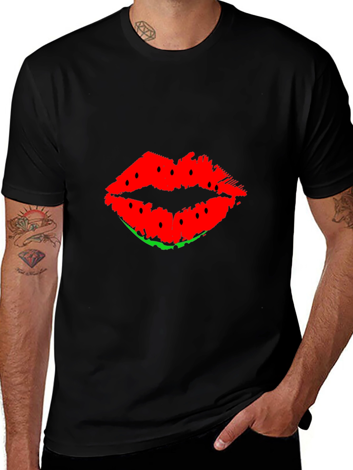 Watermelon Lips Graphic T-Shirt