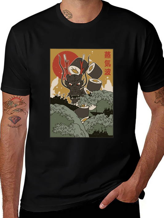 Sushi Dragon Black T-Shirt