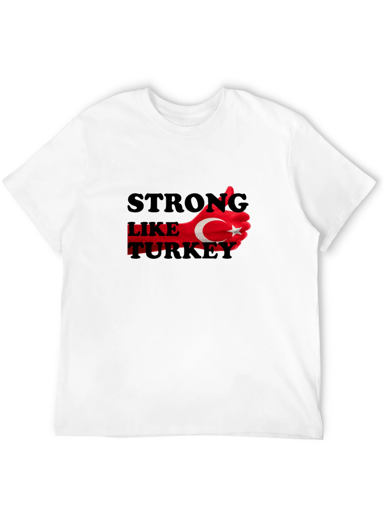 Strong Like Turkey Graphic T-Shirt - Black