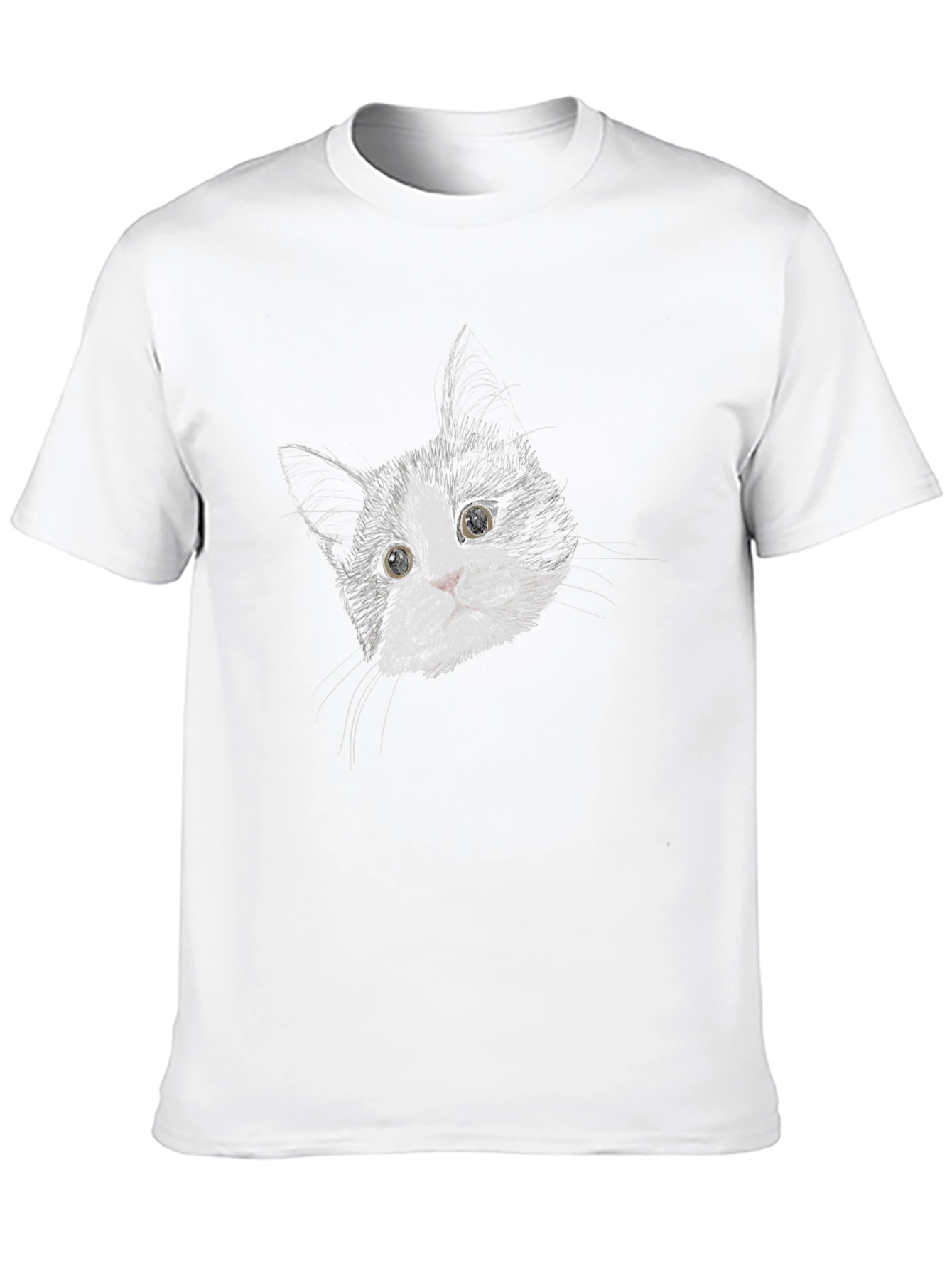 Black Cat Portrait Graphic T-Shirt