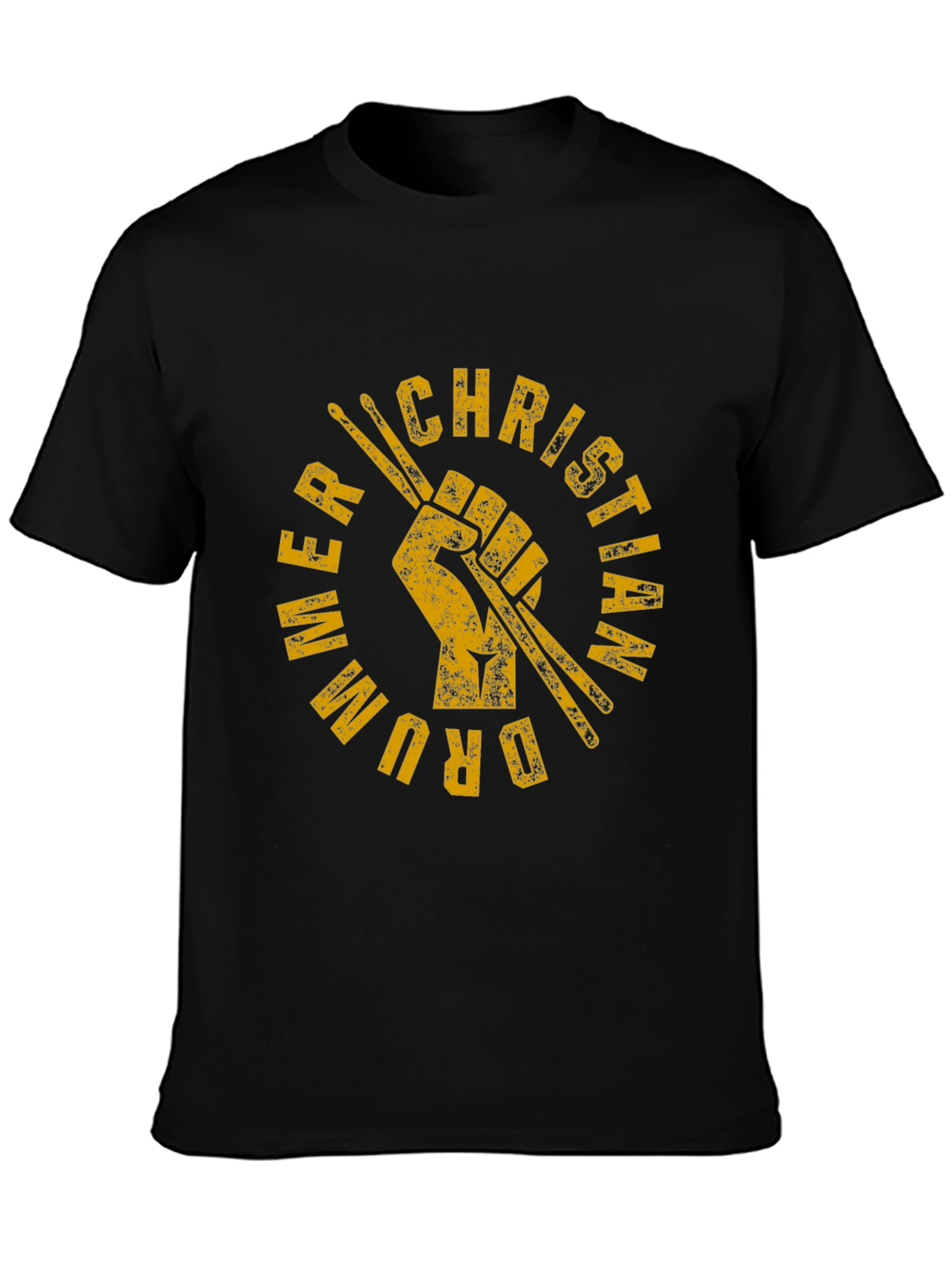 Christian Drummer Black T-Shirt