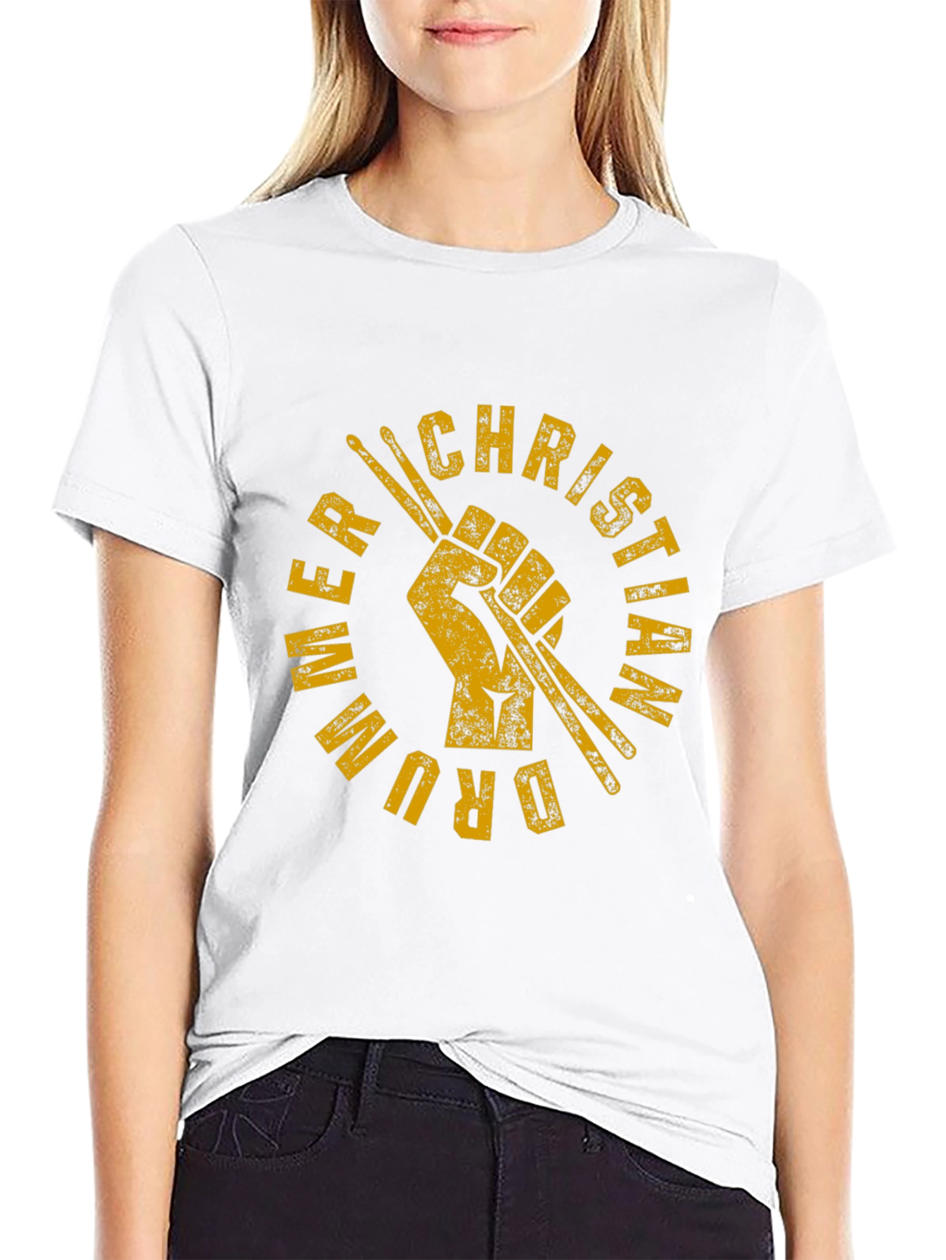 Christian Drummer Black T-Shirt