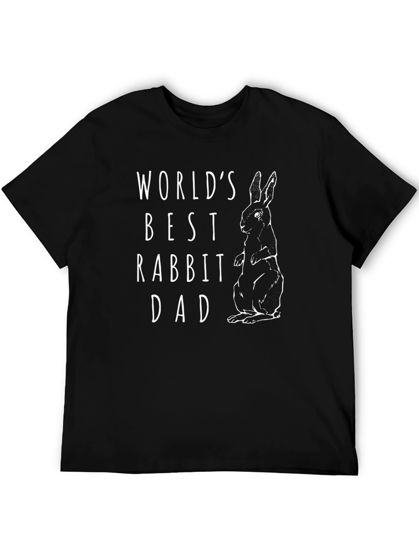 Worlds Best Rabbit Dad Black T-Shirt