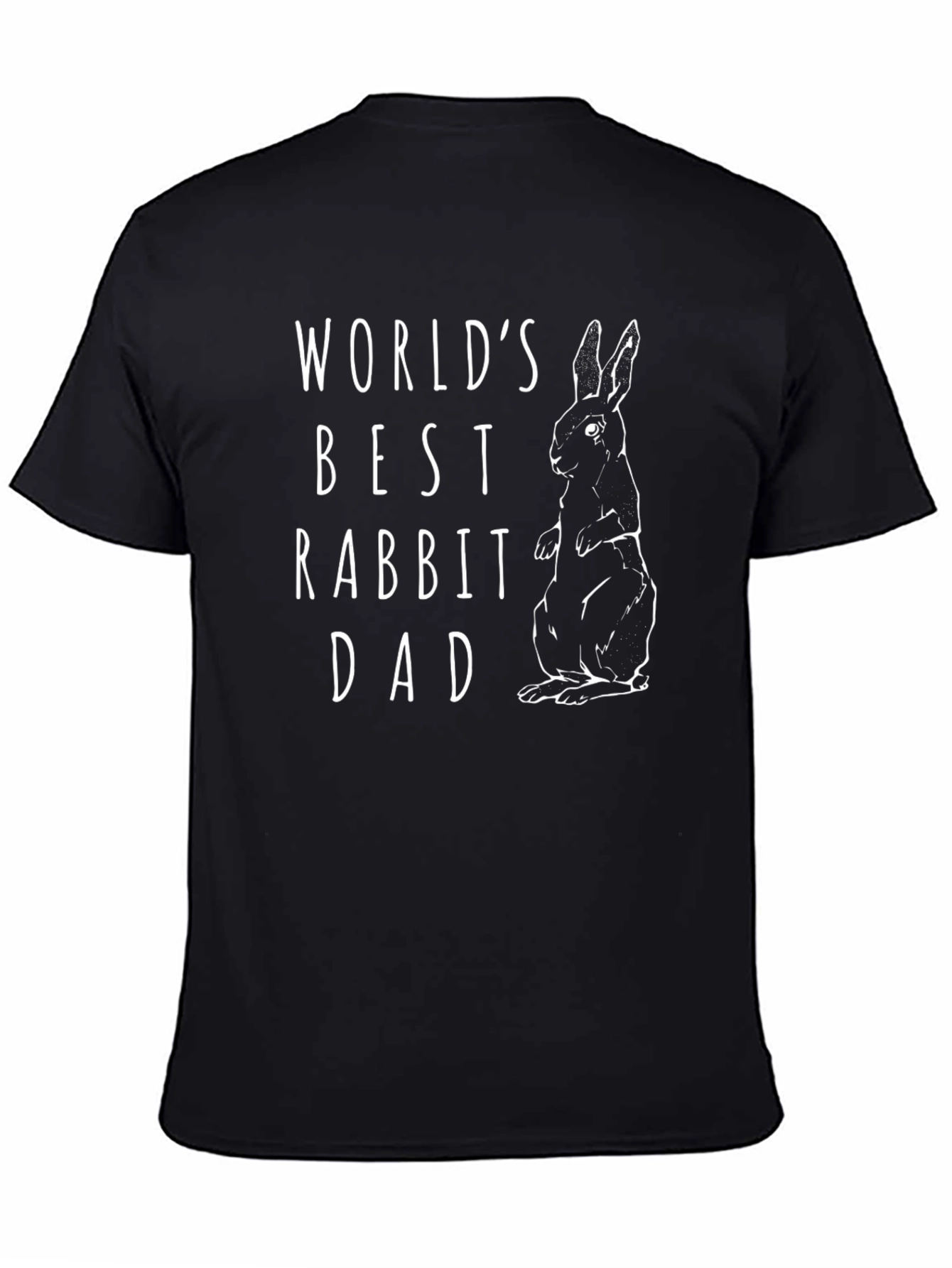 Worlds Best Rabbit Dad Black T-Shirt