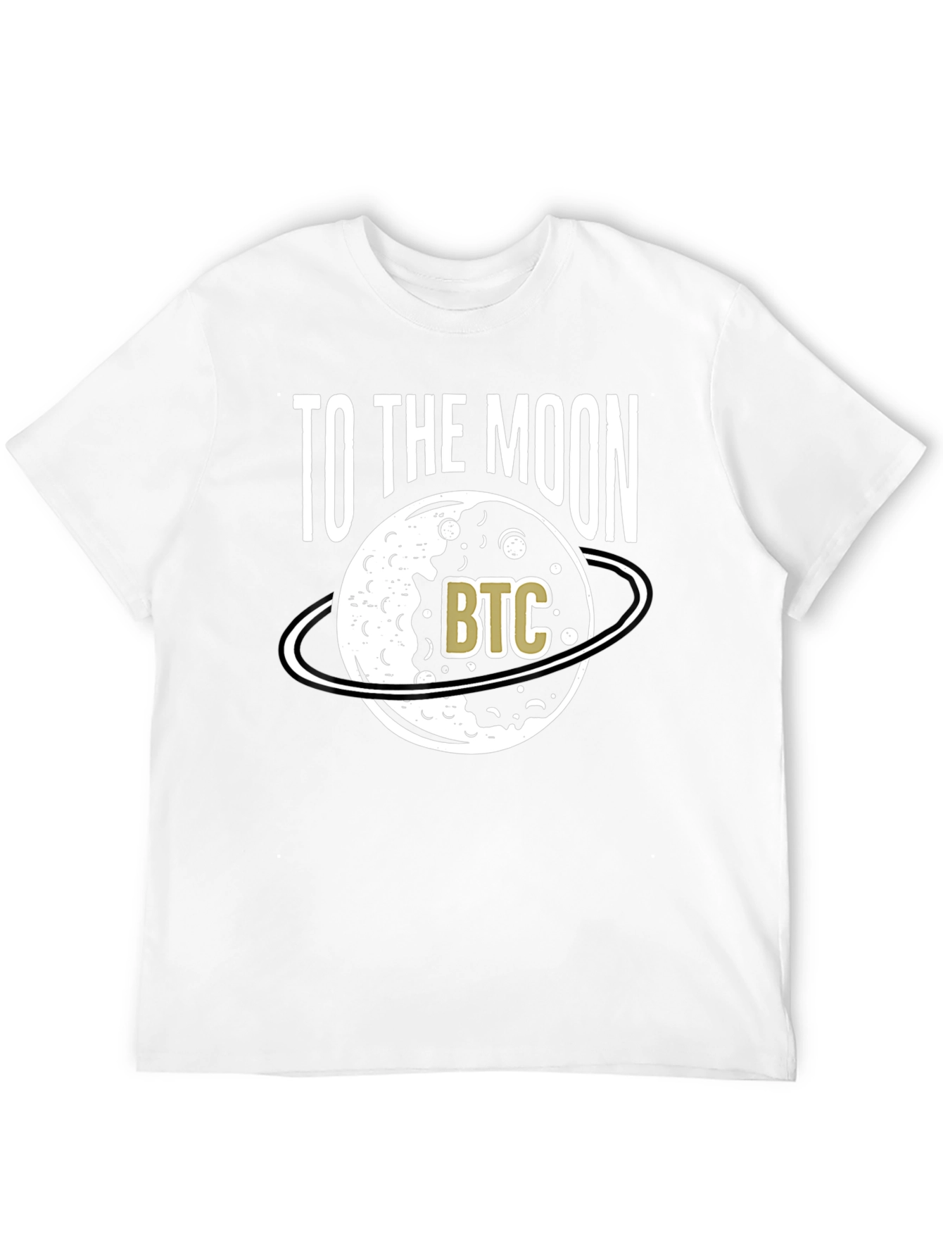 To The Moon Bitcoin BTC Crypto Black T-Shirt