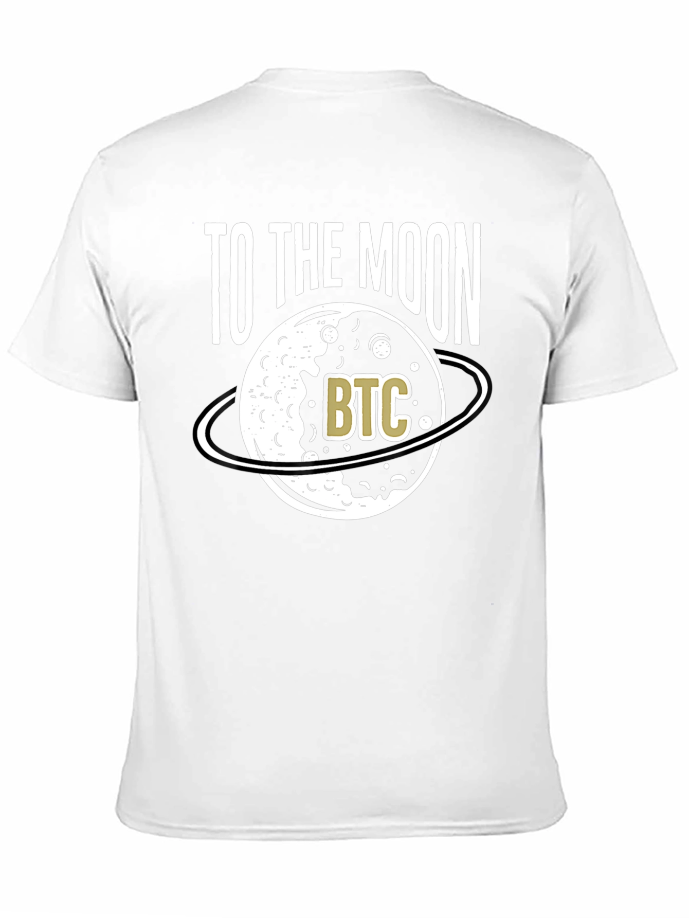 To The Moon Bitcoin BTC Crypto Black T-Shirt