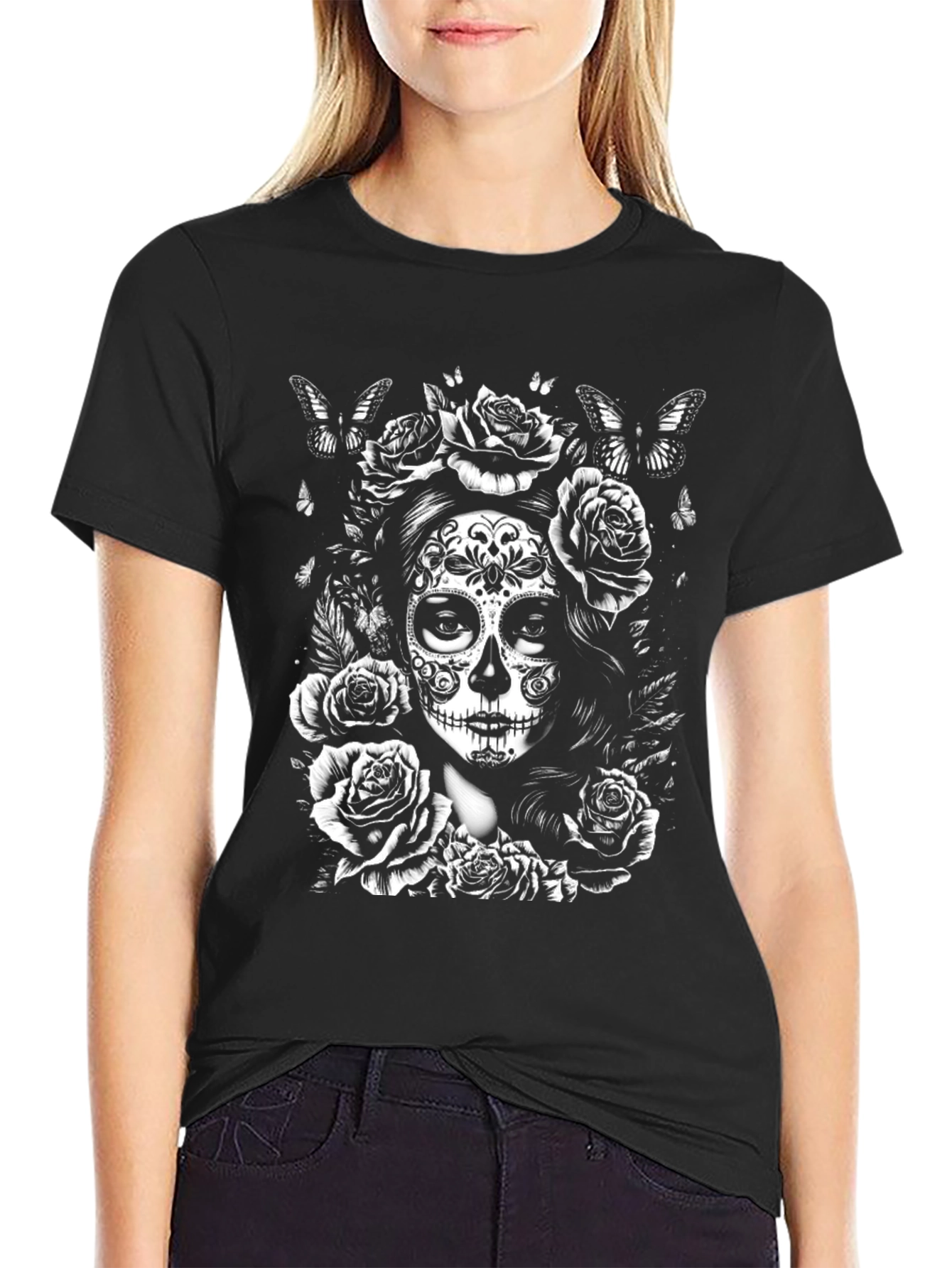 Sugar Skull Floral T-Shirt