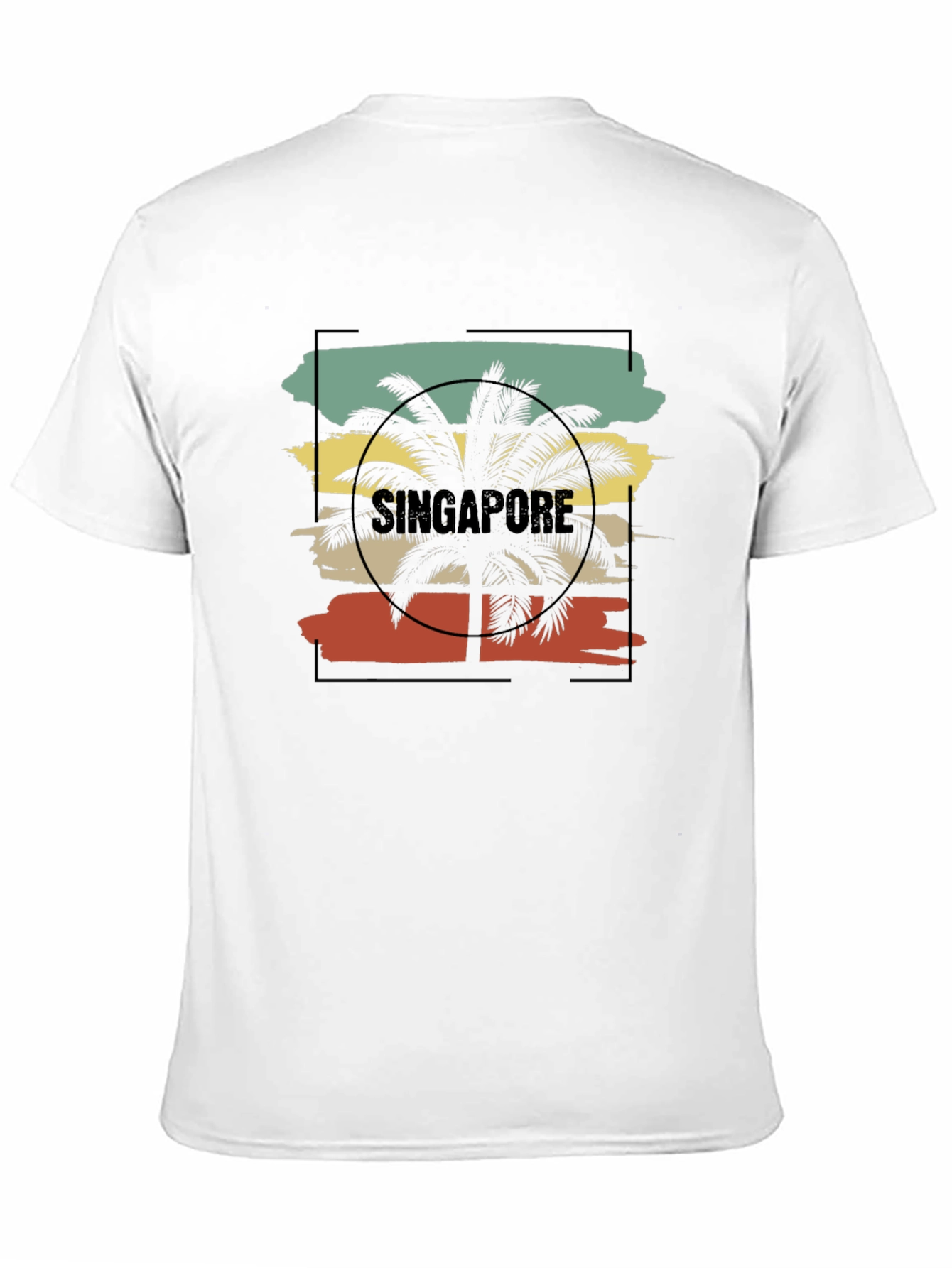 Singapore Palm Tree Retro Graphic Tee