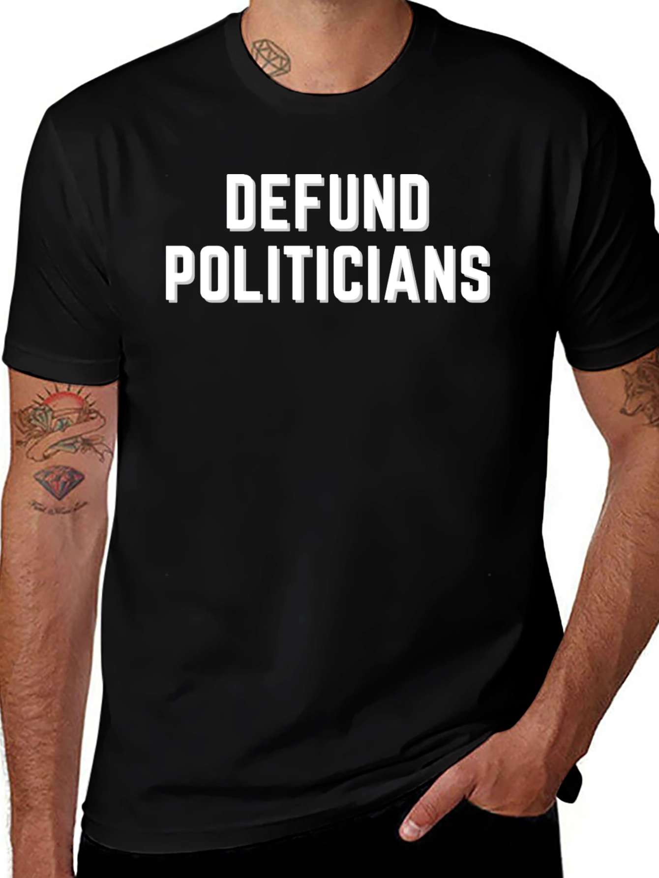 Defund Politicians Graphic T-Shirt
