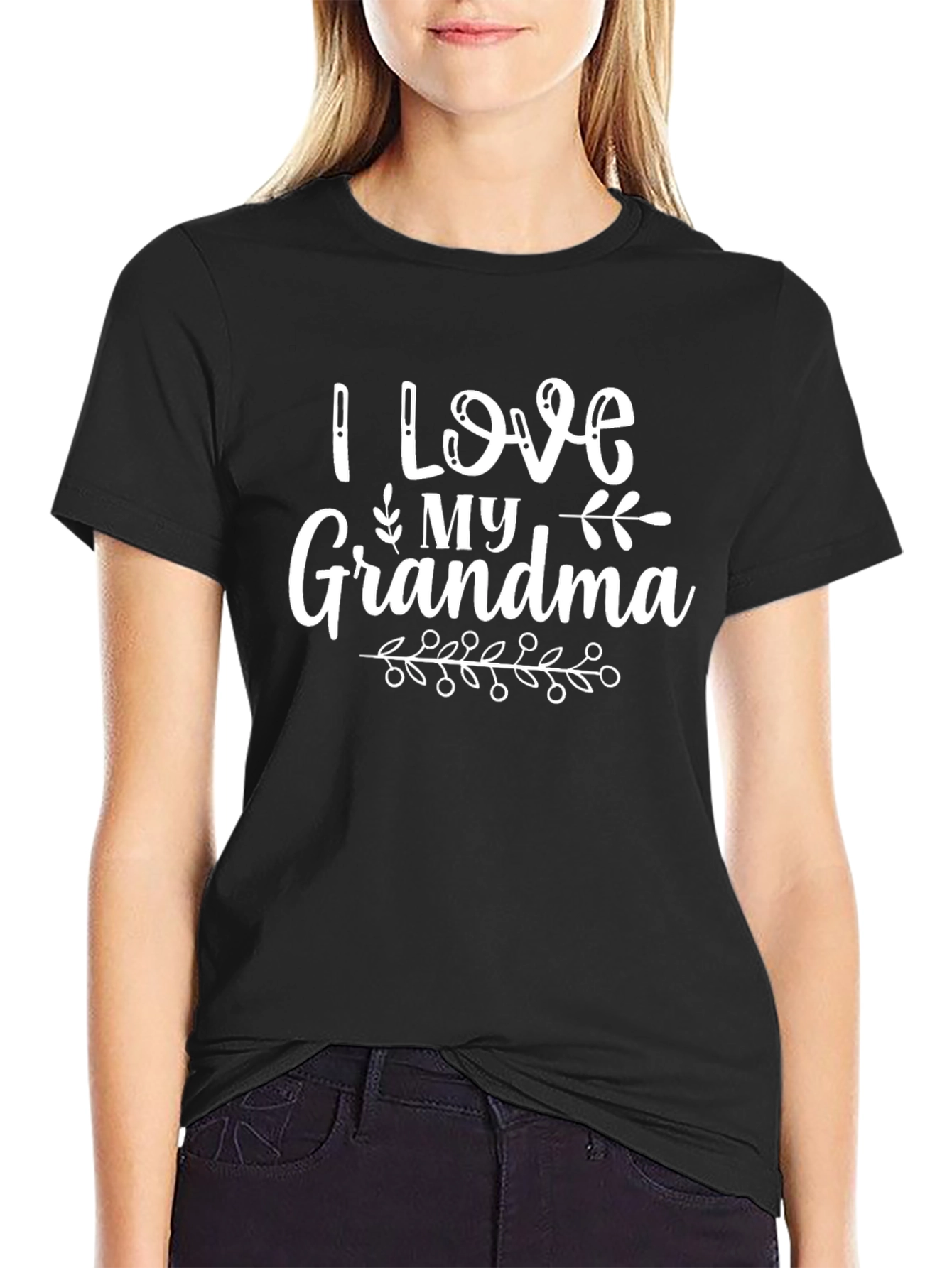 I Love My Grandma Black T-Shirt