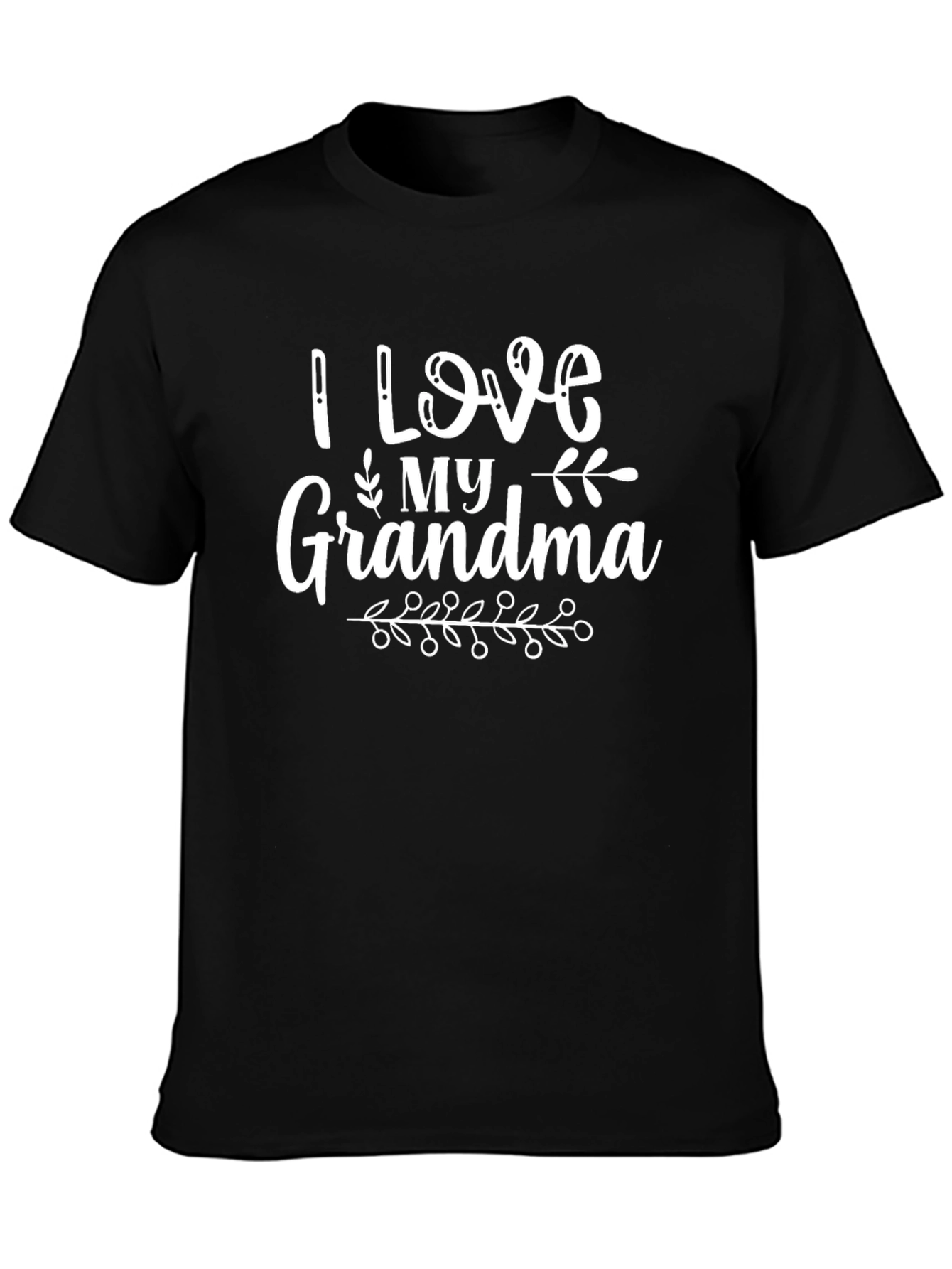 I Love My Grandma Black T-Shirt