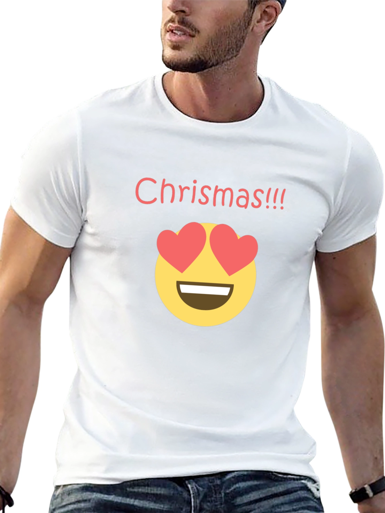 Funny Christmas Emoji T-Shirt - Novelty Holiday Tee