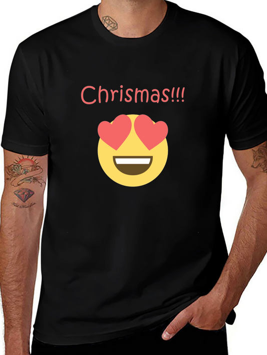 Funny Christmas Emoji T-Shirt - Novelty Holiday Tee