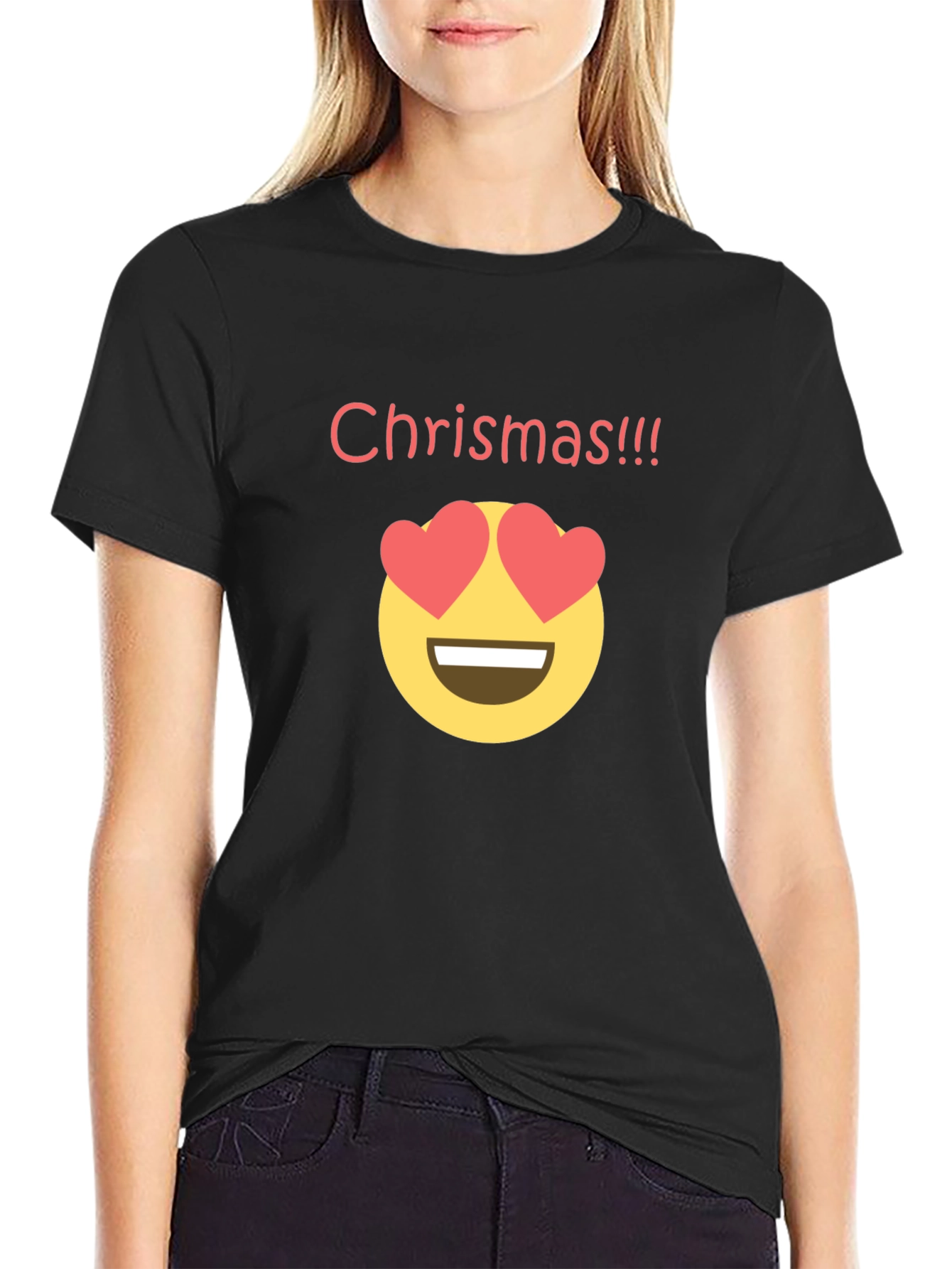 Funny Christmas Emoji T-Shirt - Novelty Holiday Tee