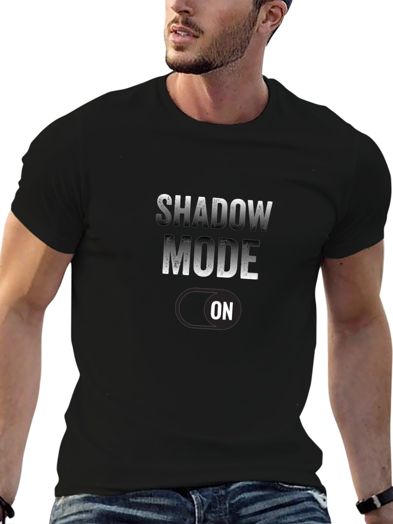 Shadow Mode On Black T-Shirt