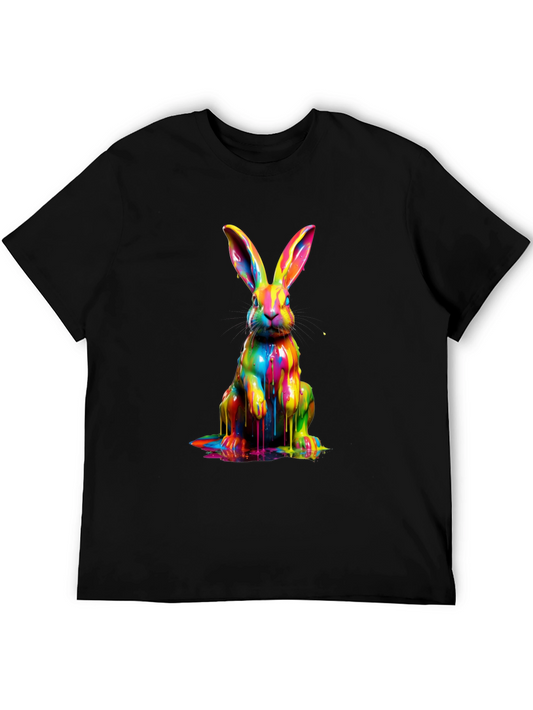 Rainbow Rabbit Graphic Tee - Unique Design