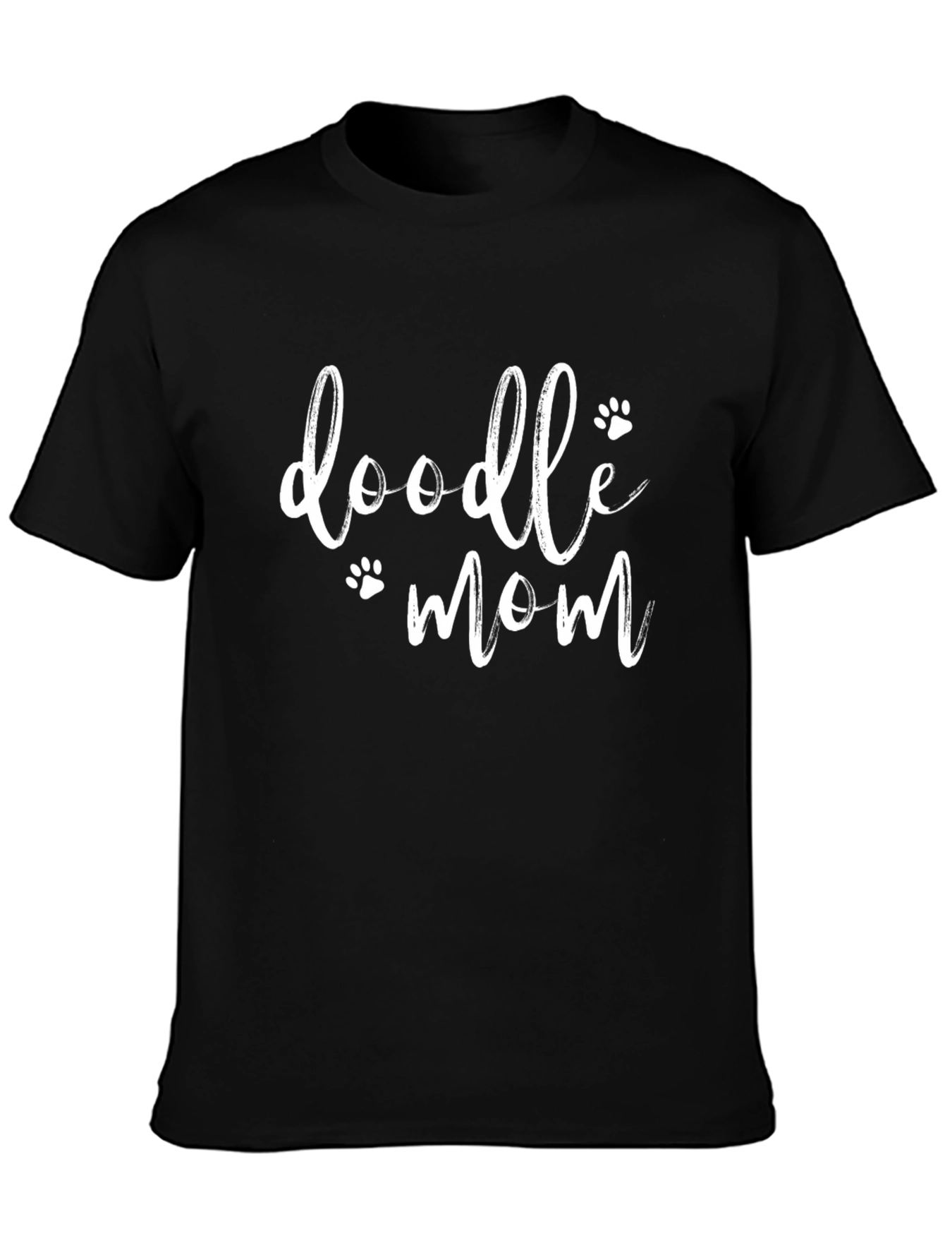 Doodle Mom Black Graphic T-Shirt