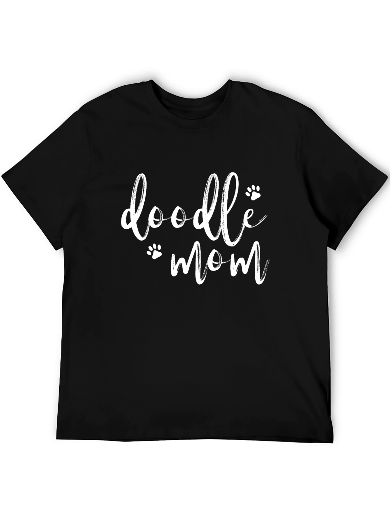 Doodle Mom Black Graphic T-Shirt