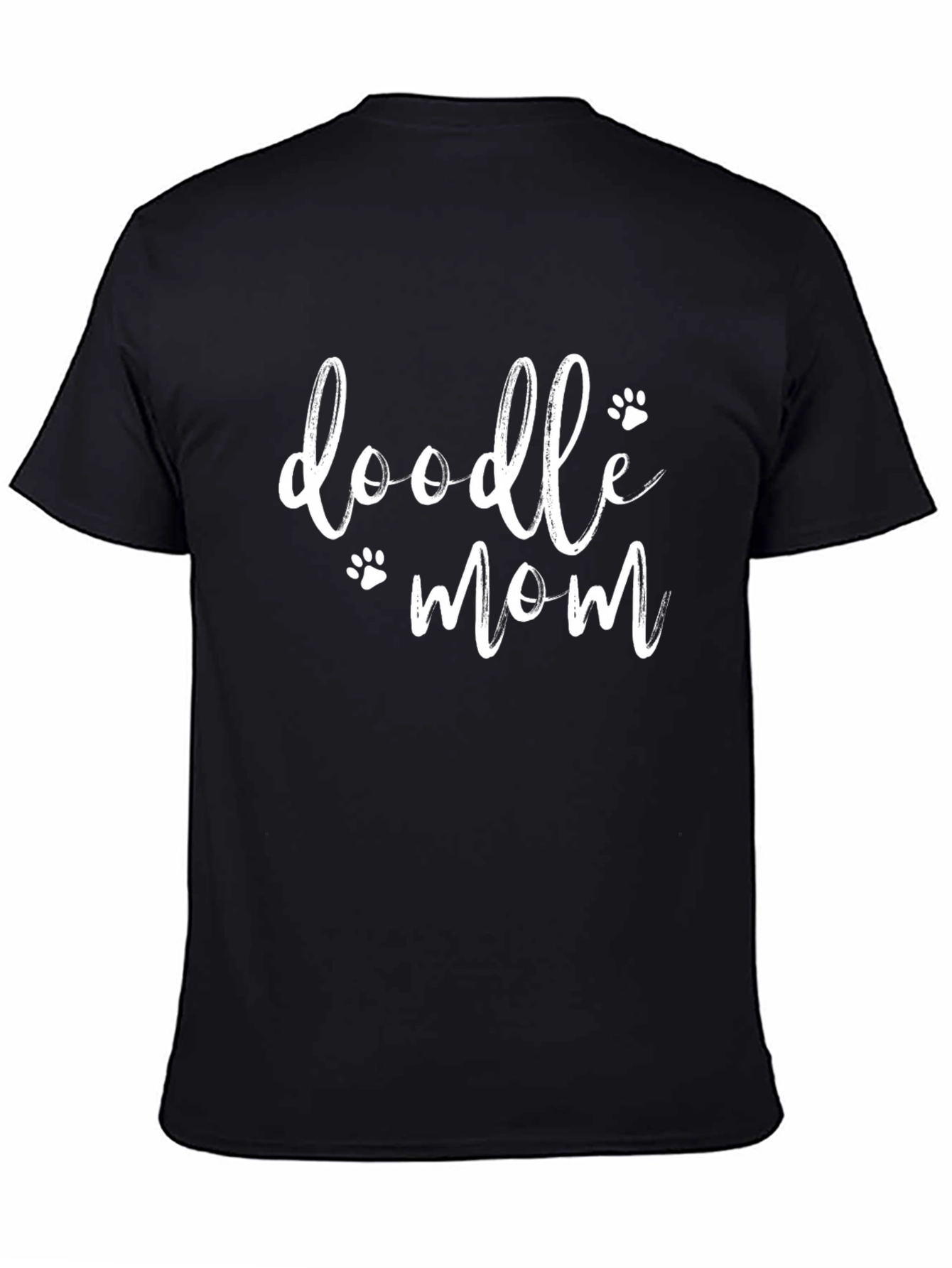 Doodle Mom Black Graphic T-Shirt
