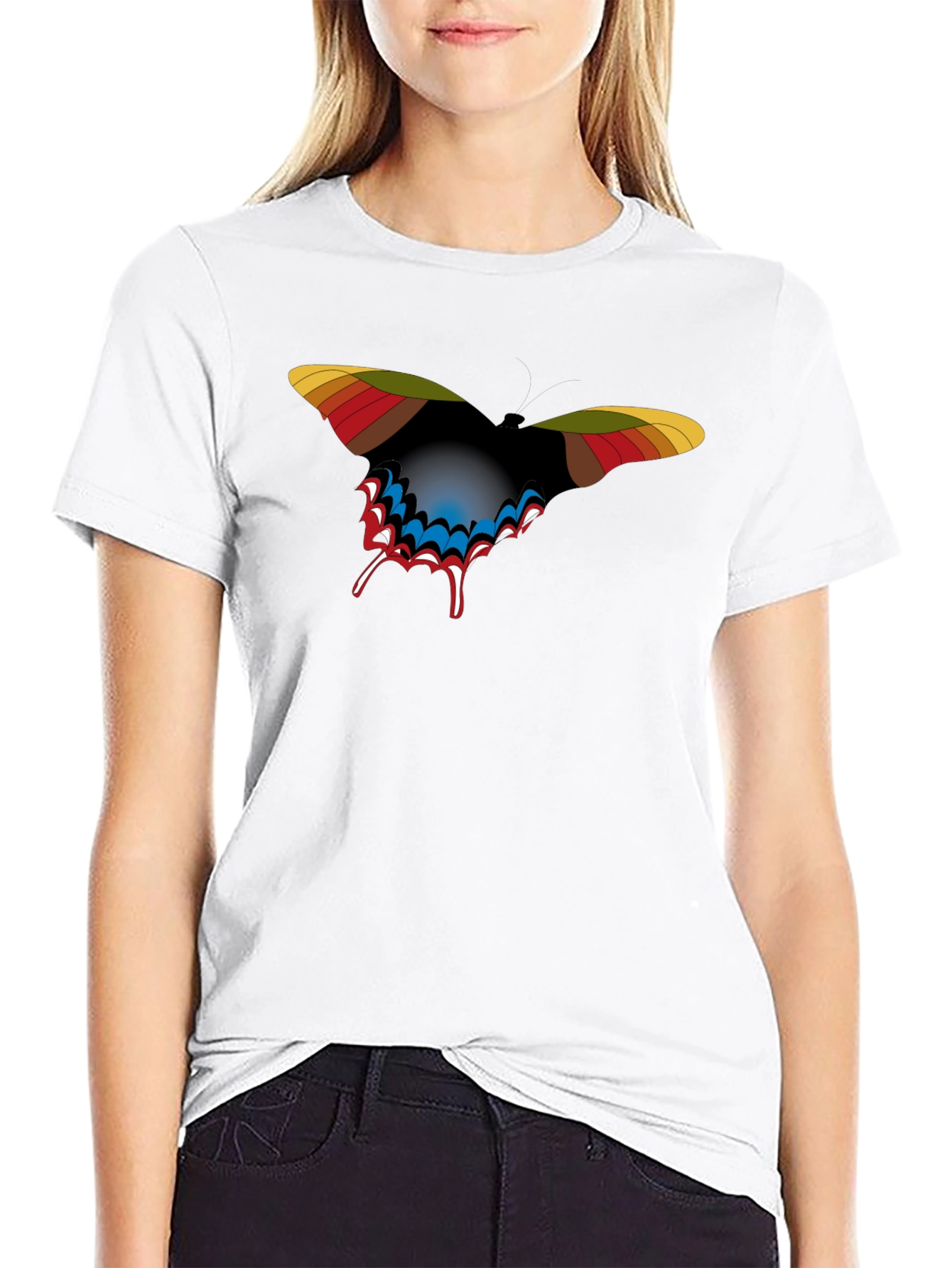 Butterfly Graphic Black T-Shirt