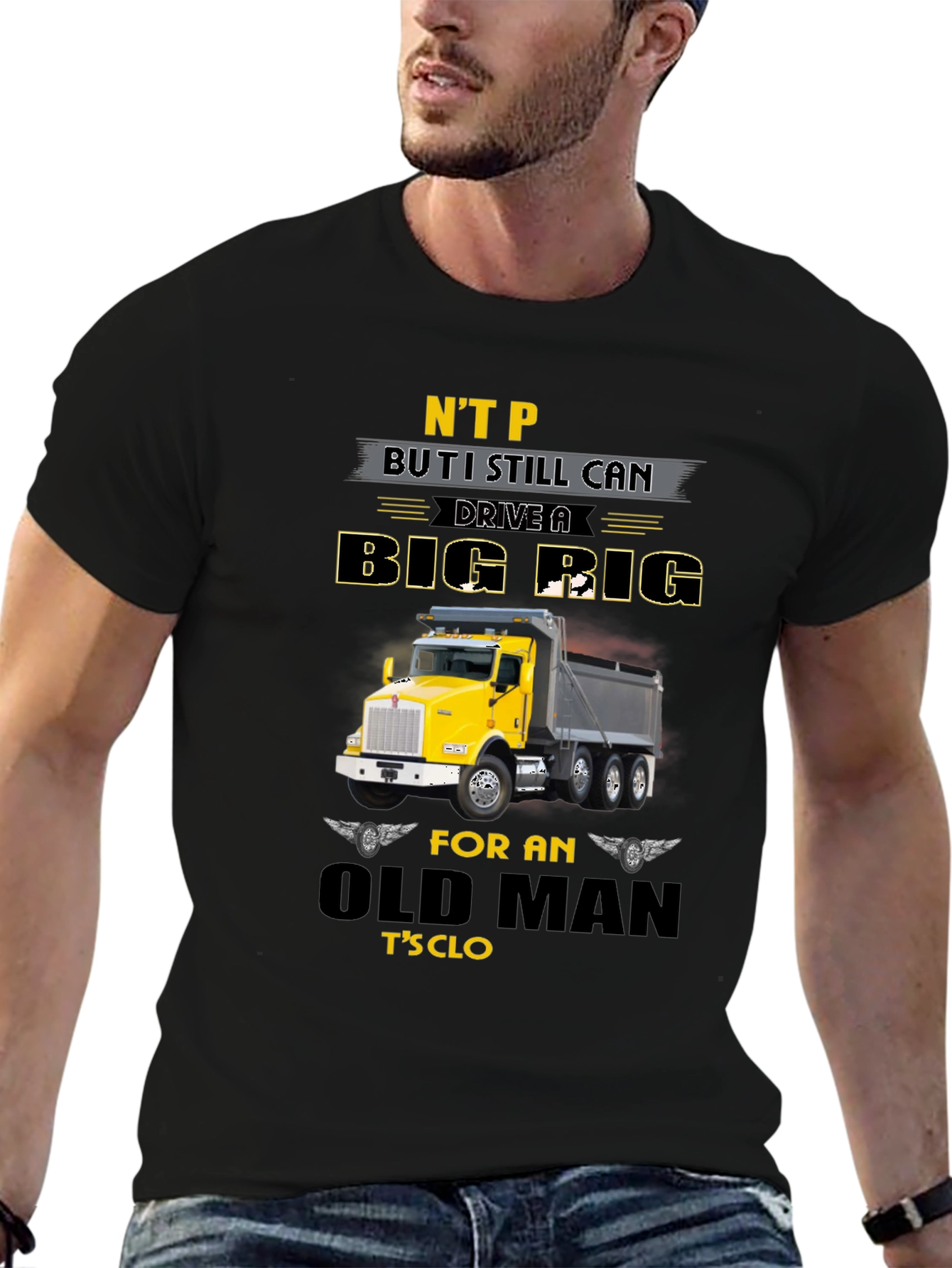 Funny Old Man Truck Driver T-Shirt