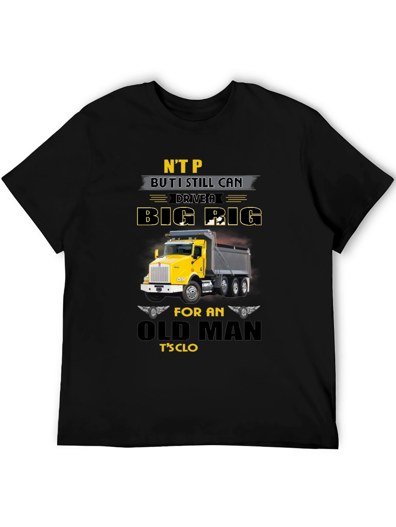 Funny Old Man Truck Driver T-Shirt