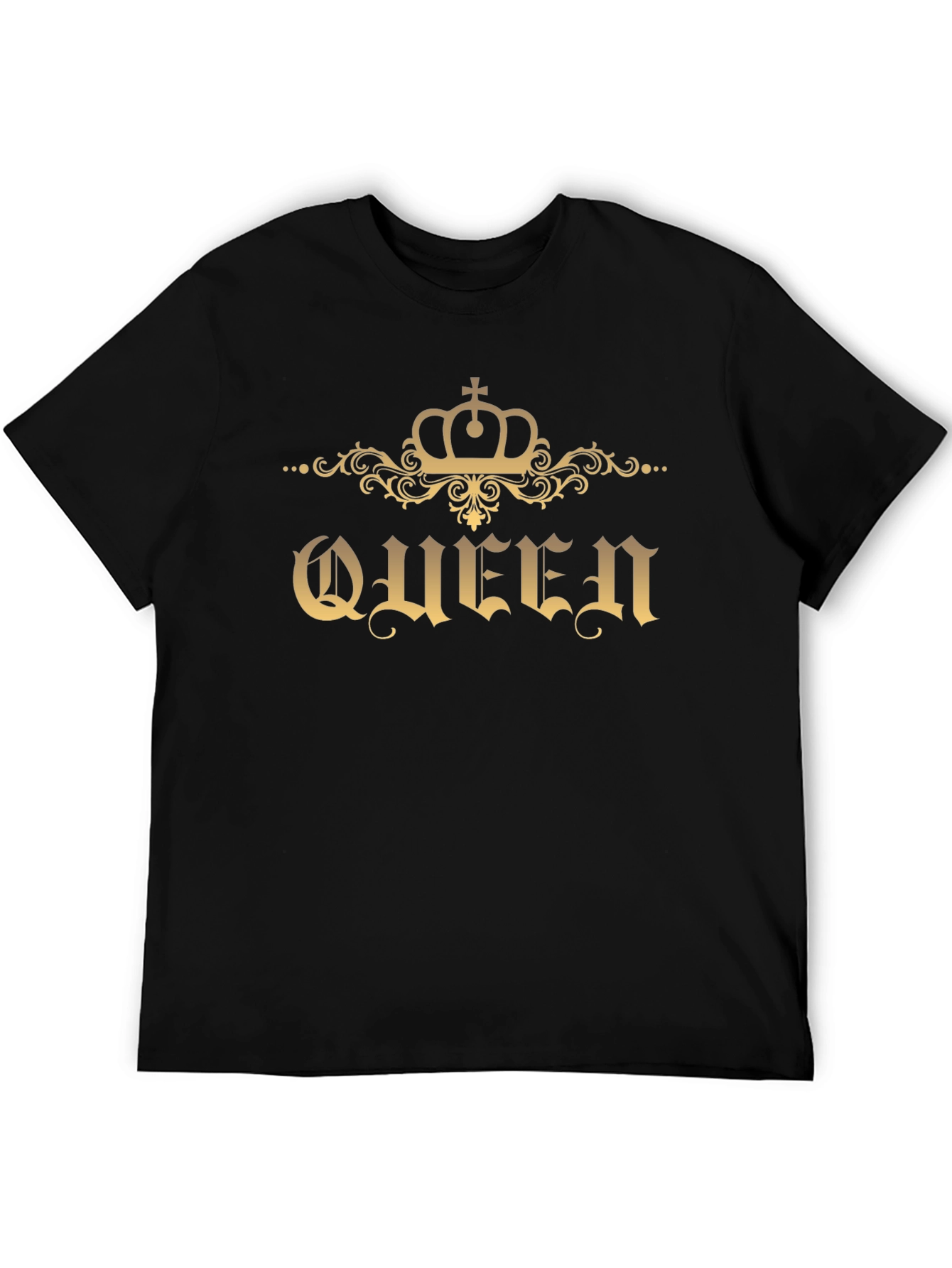 Queen Crown Graphic Black T-Shirt