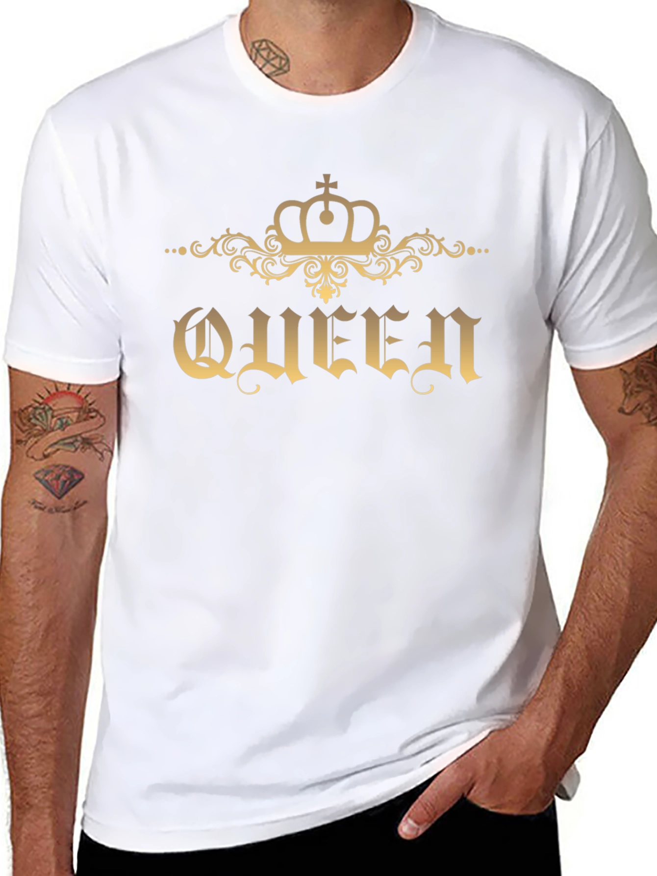 Queen Crown Graphic Black T-Shirt