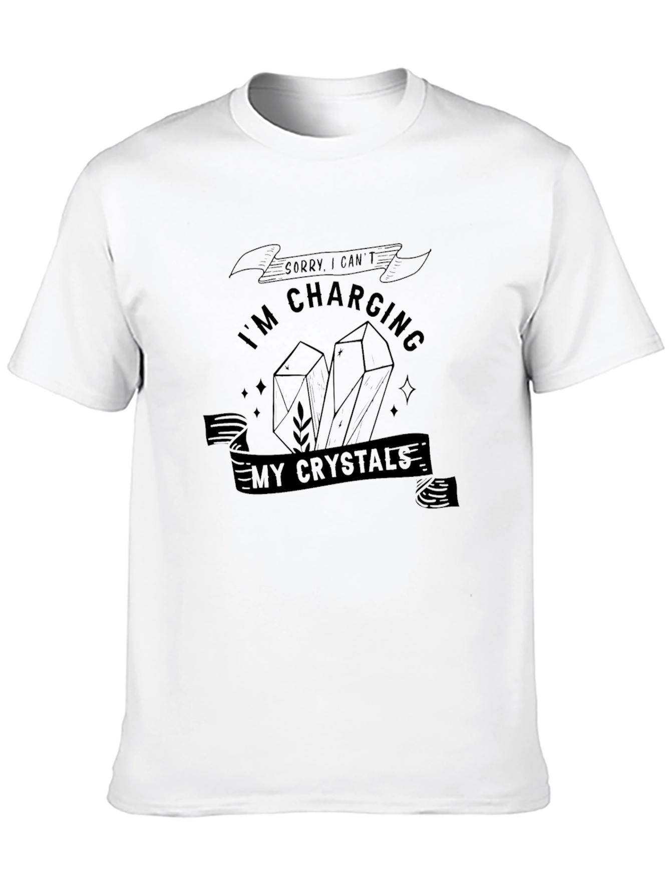 Charging Crystals Graphic T-Shirt - Black