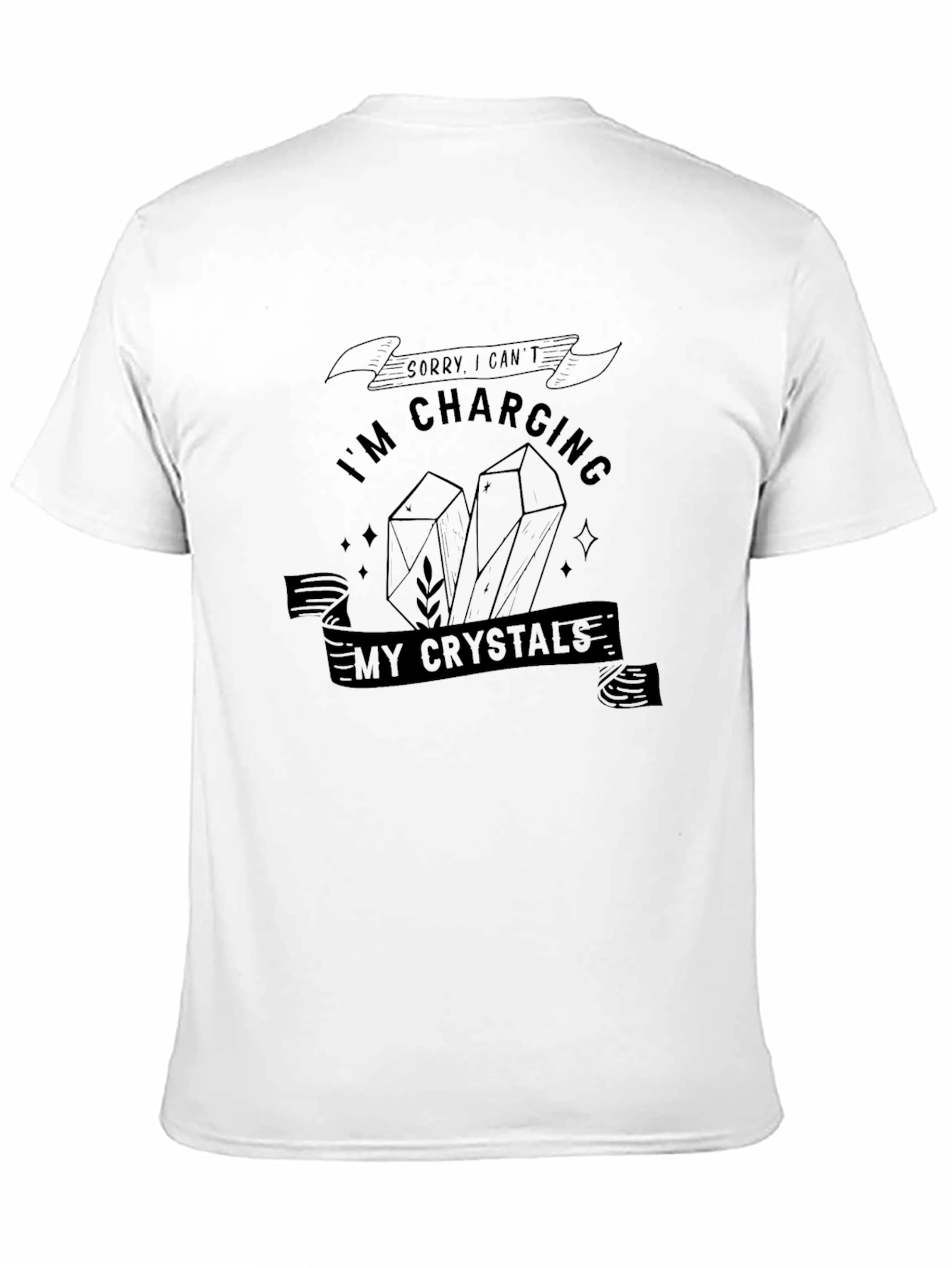Charging Crystals Graphic T-Shirt - Black