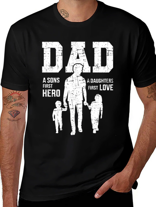 Dad Hero Graphic T-Shirt Fathers Day Gift