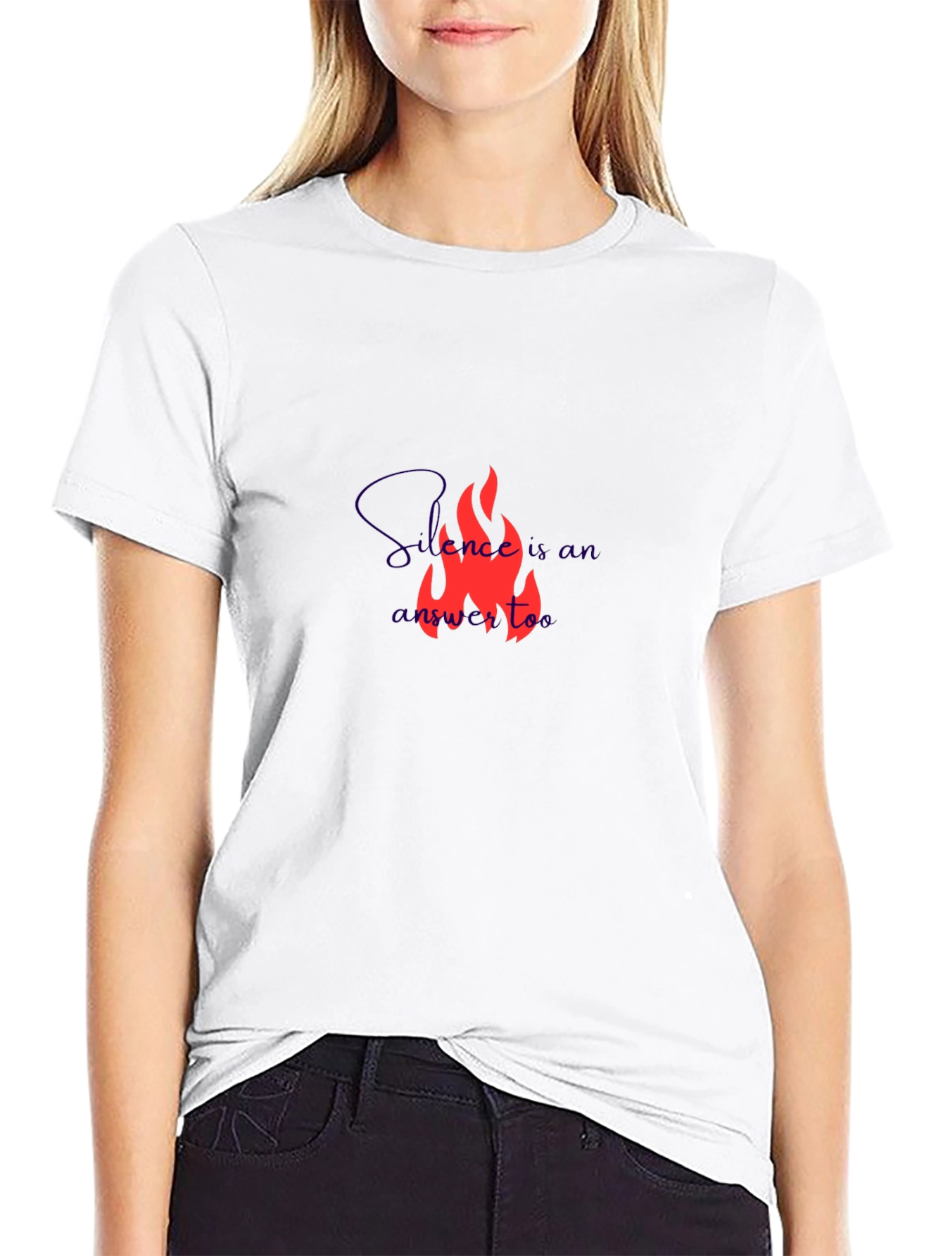 Silence Answer Tee - Mens Black Graphic T-Shirt