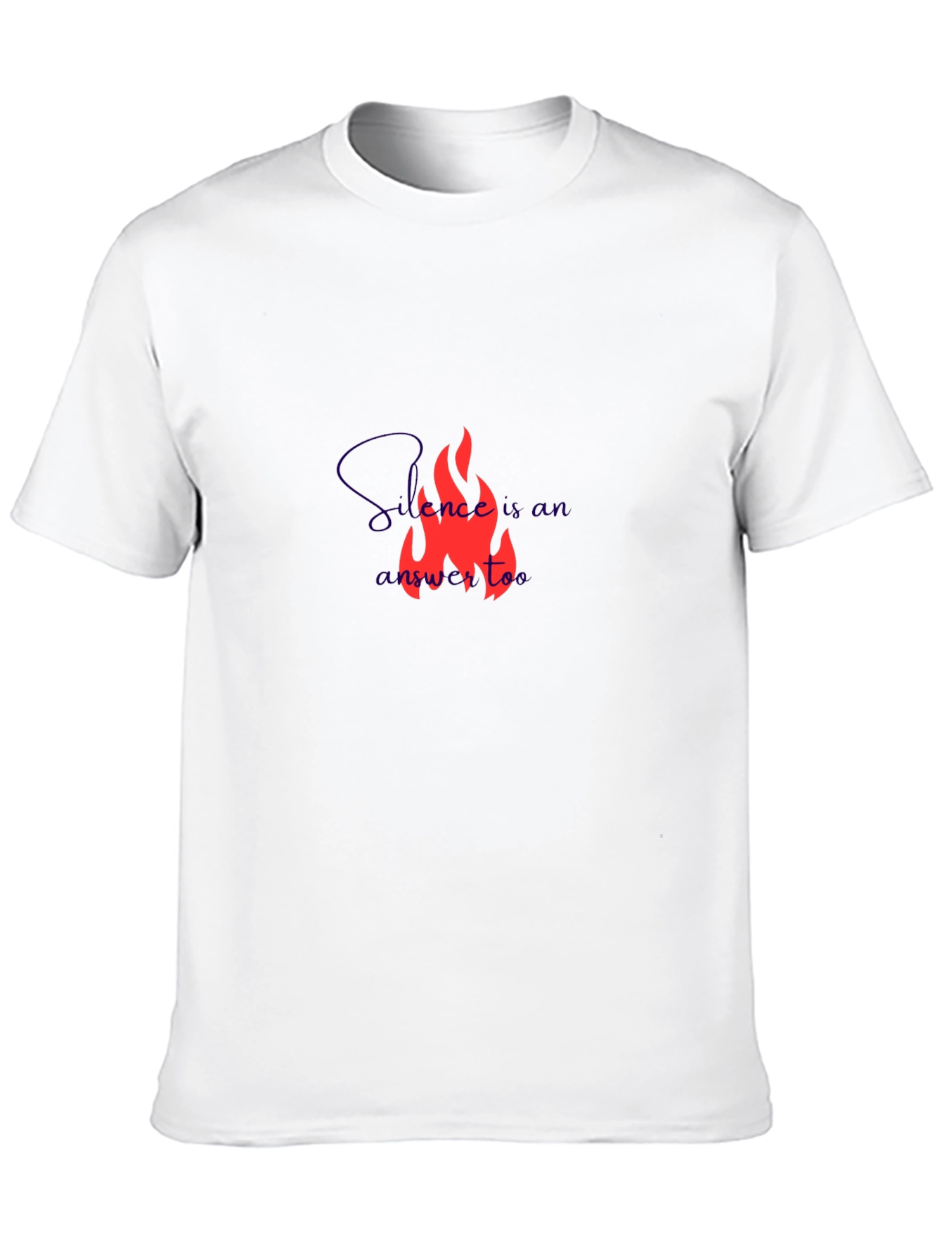 Silence Answer Tee - Mens Black Graphic T-Shirt