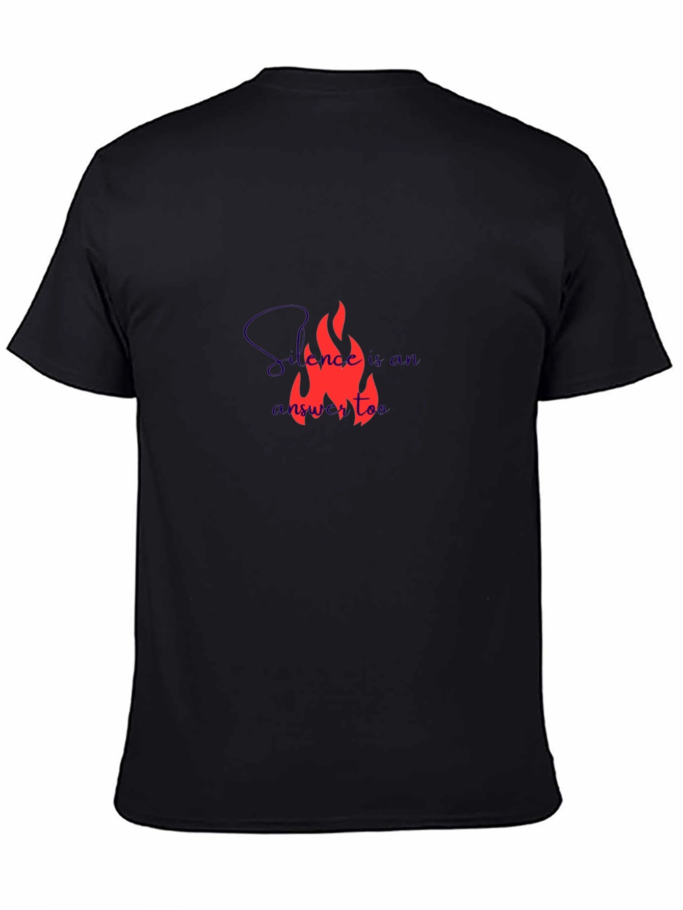 Silence Answer Tee - Mens Black Graphic T-Shirt