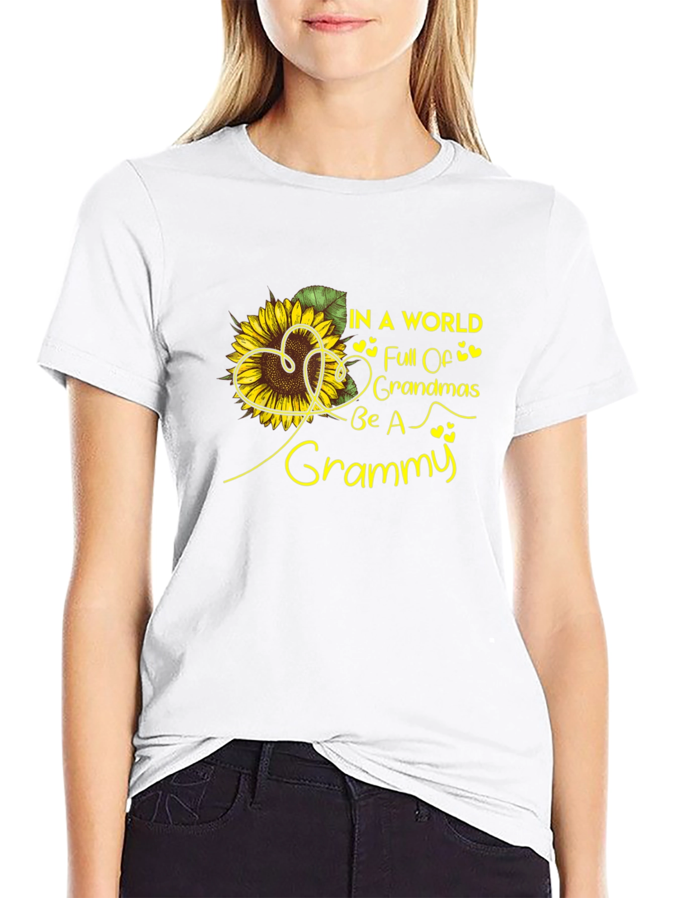 Be A Grammy Sunflower Graphic T-Shirt