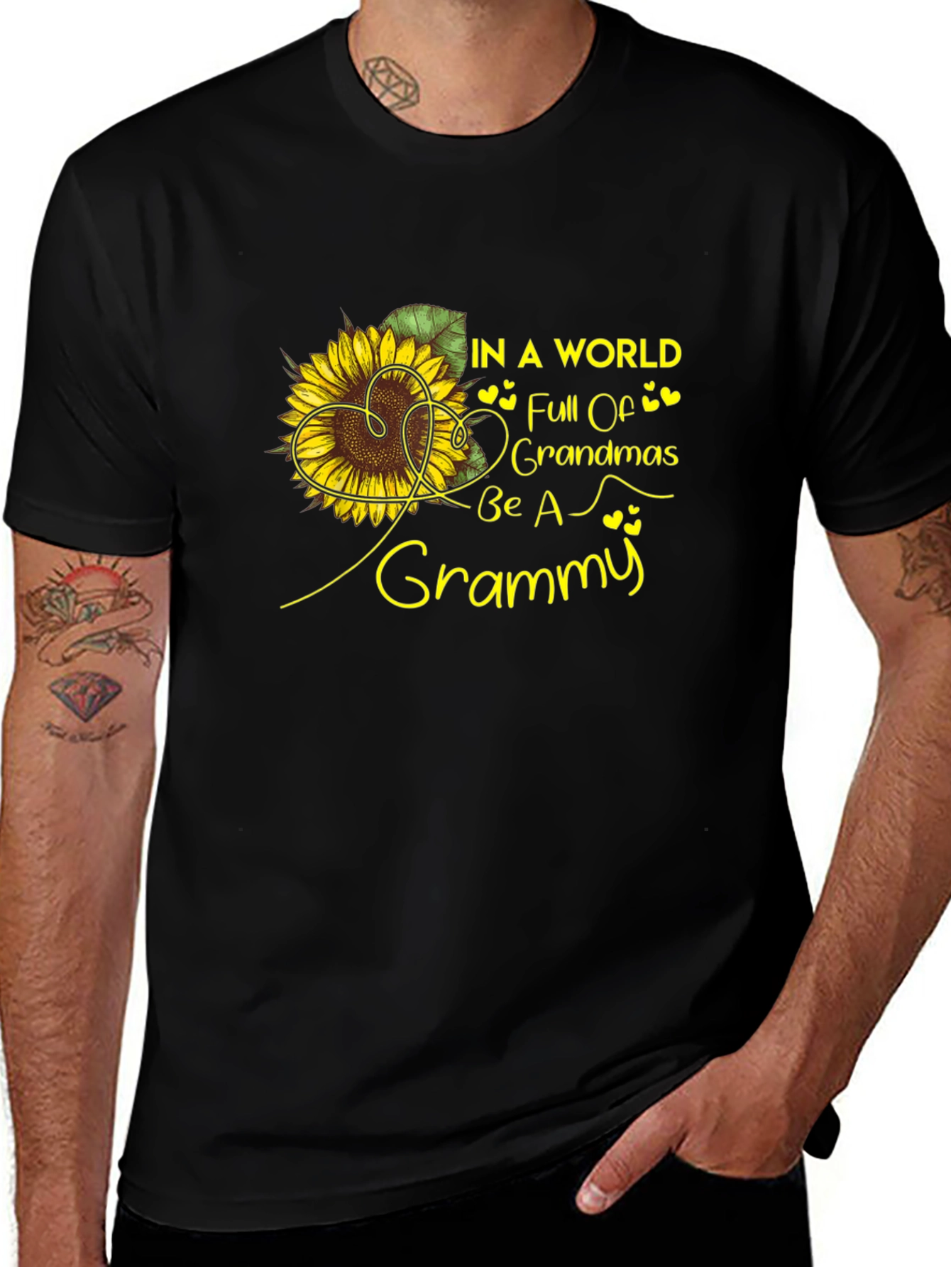Be A Grammy Sunflower Graphic T-Shirt