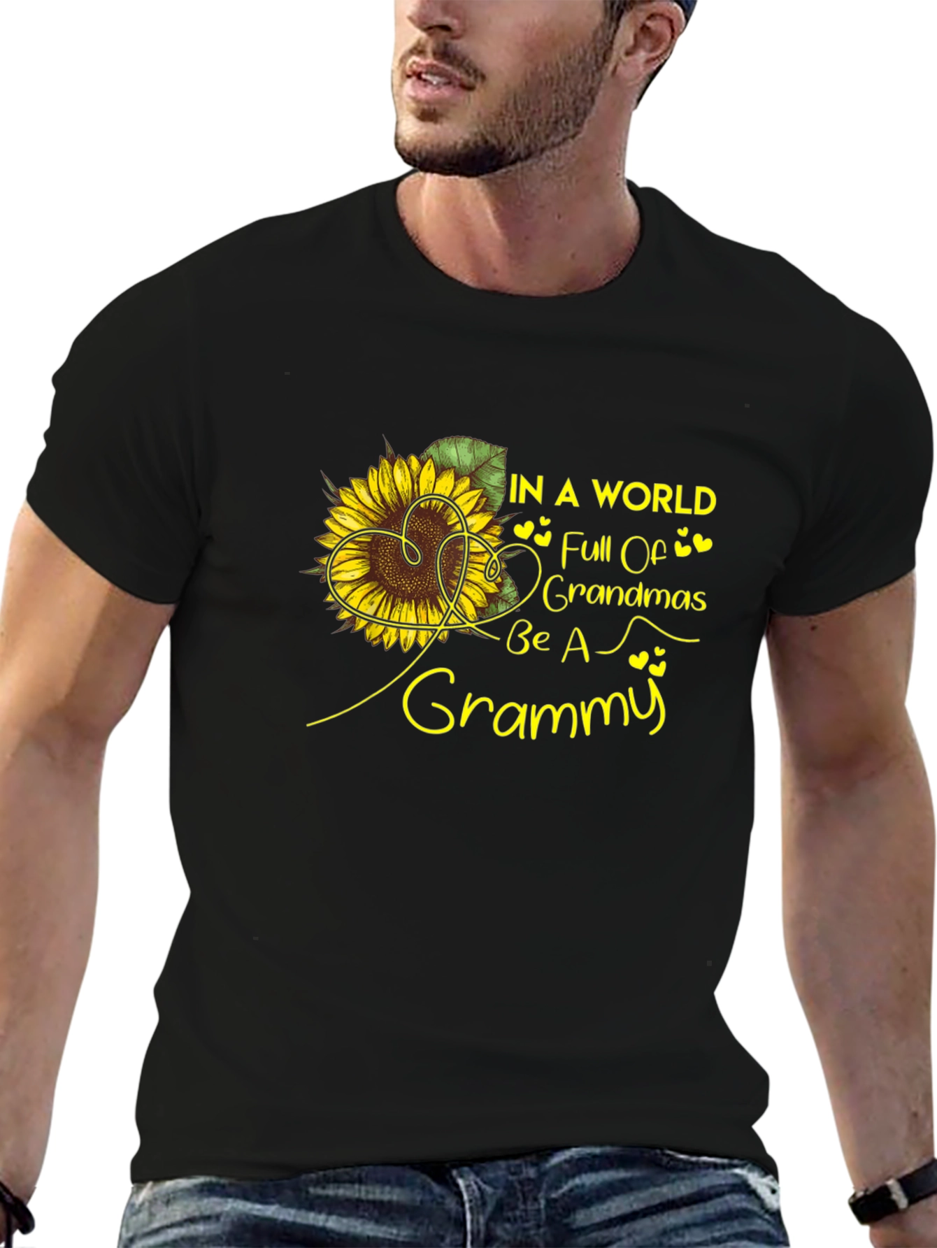 Be A Grammy Sunflower Graphic T-Shirt