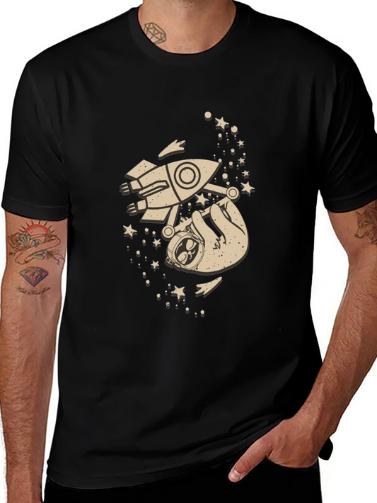 Sloth Astronaut T-Shirt - Space Rocket Tee