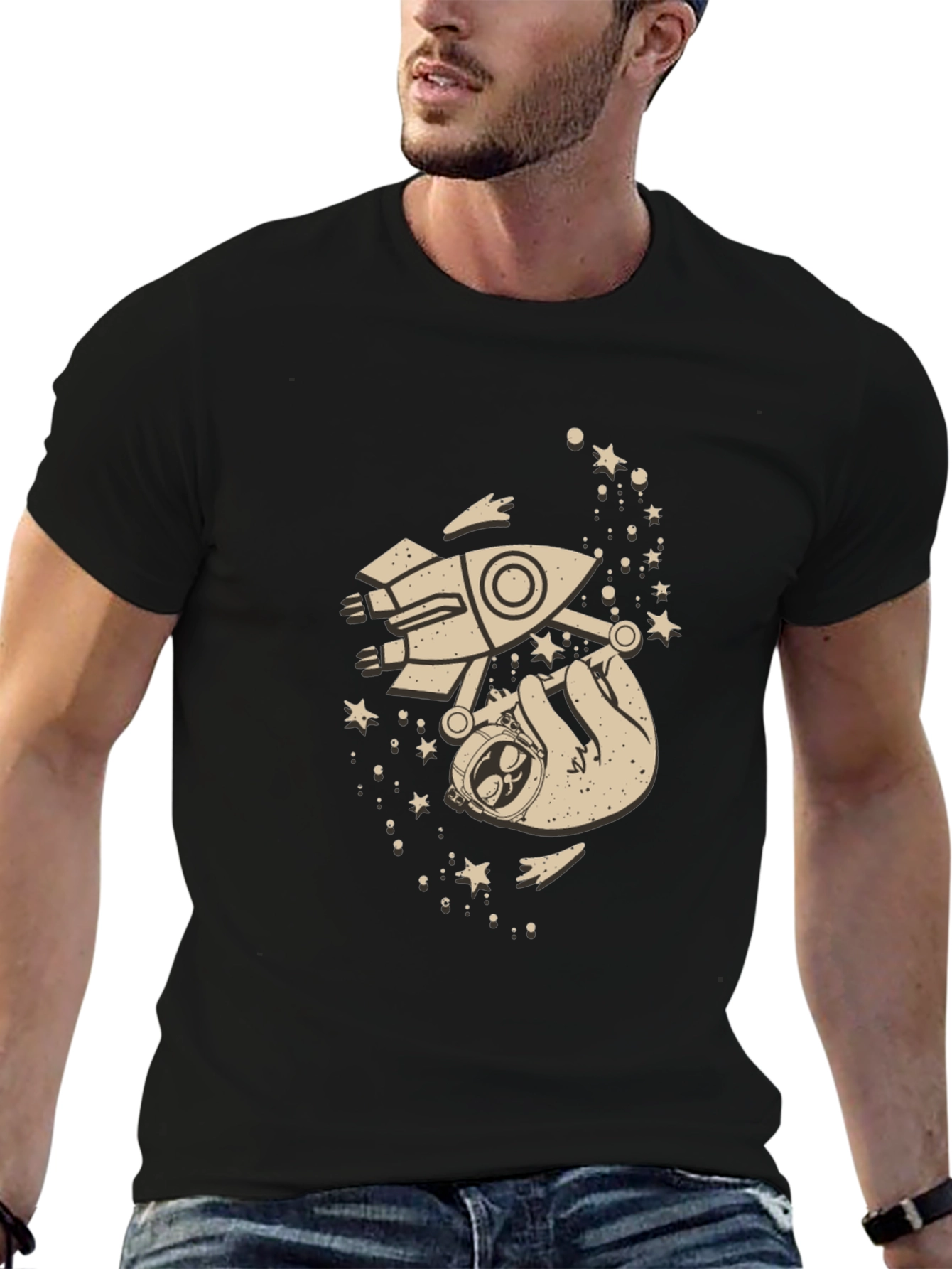 Sloth Astronaut T-Shirt - Space Rocket Tee