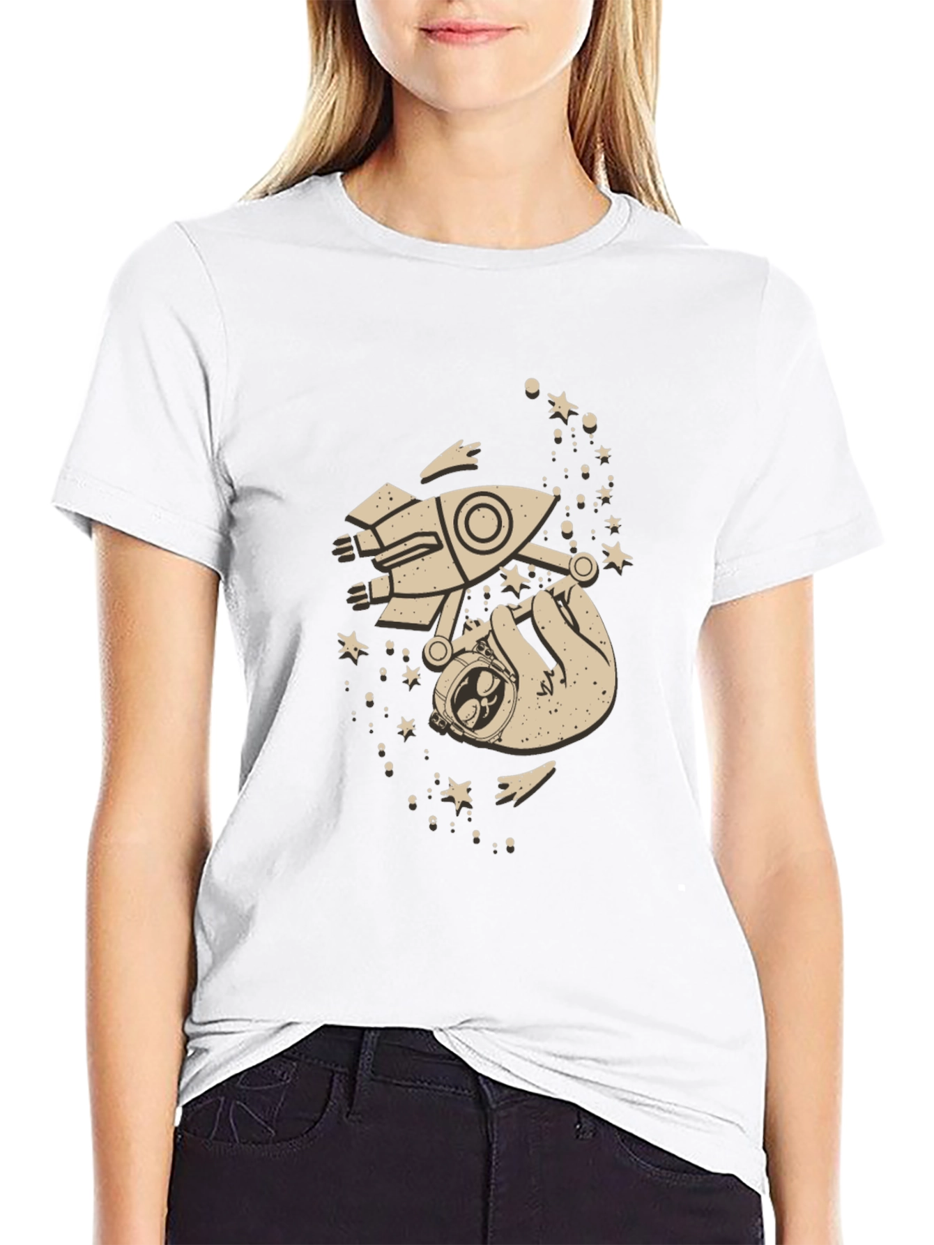 Sloth Astronaut T-Shirt - Space Rocket Tee