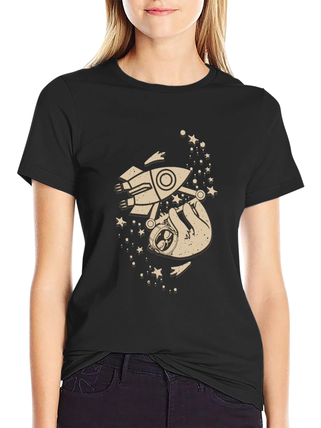 Sloth Astronaut T-Shirt - Space Rocket Tee