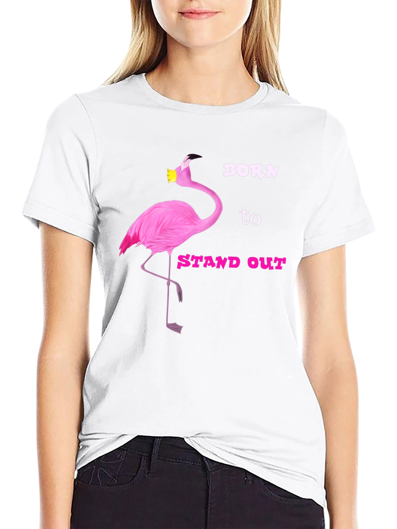 Born to Stand Out Flamingo T-Shirt