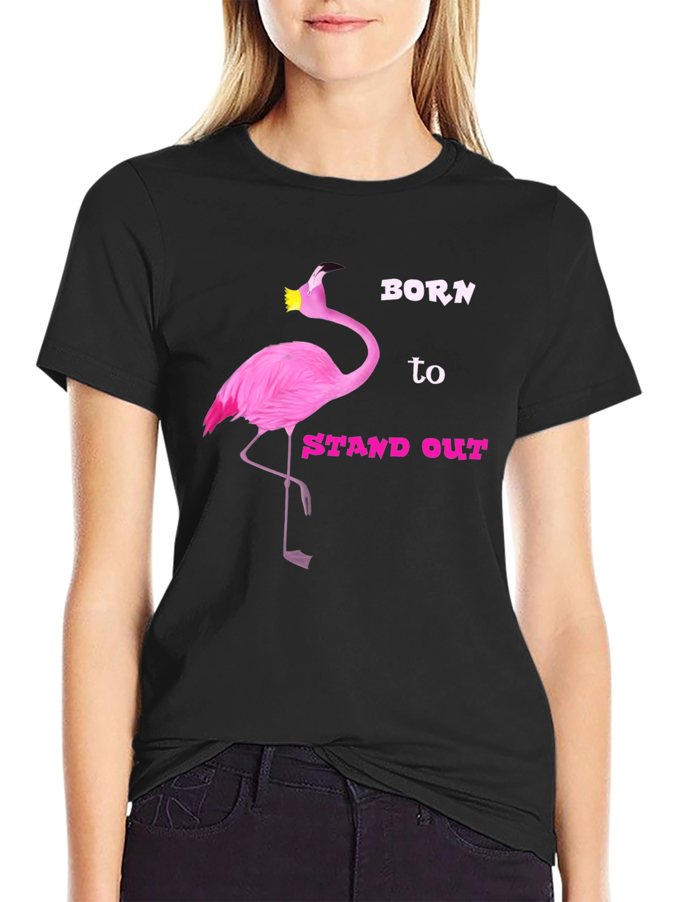 Born to Stand Out Flamingo T-Shirt