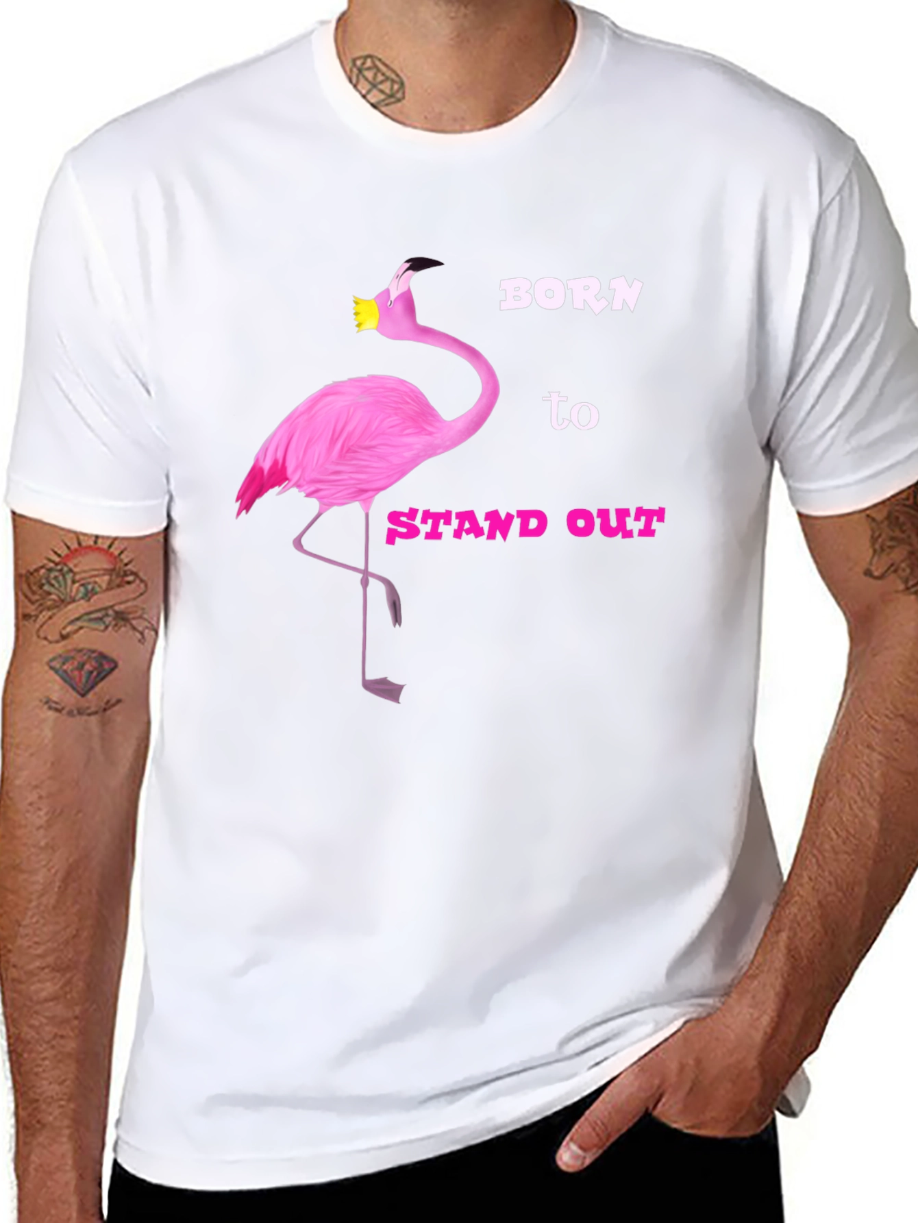Born to Stand Out Flamingo T-Shirt