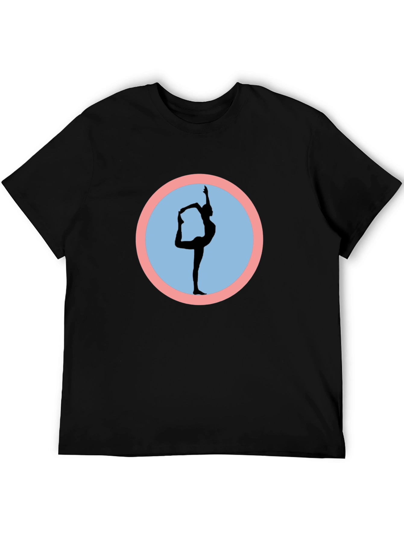 Yoga Pose Graphic Tee - Mens Black T-Shirt