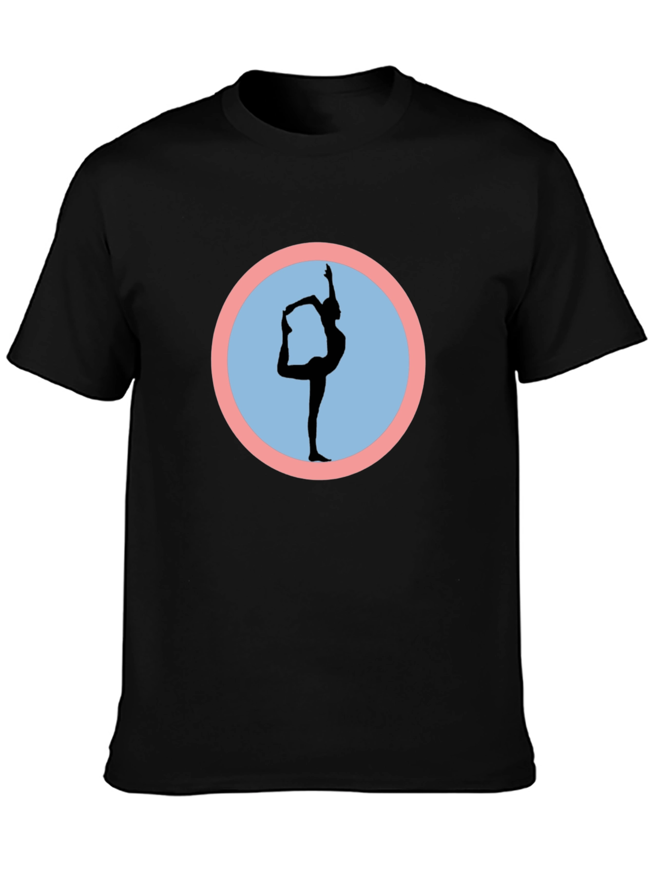 Yoga Pose Graphic Tee - Mens Black T-Shirt