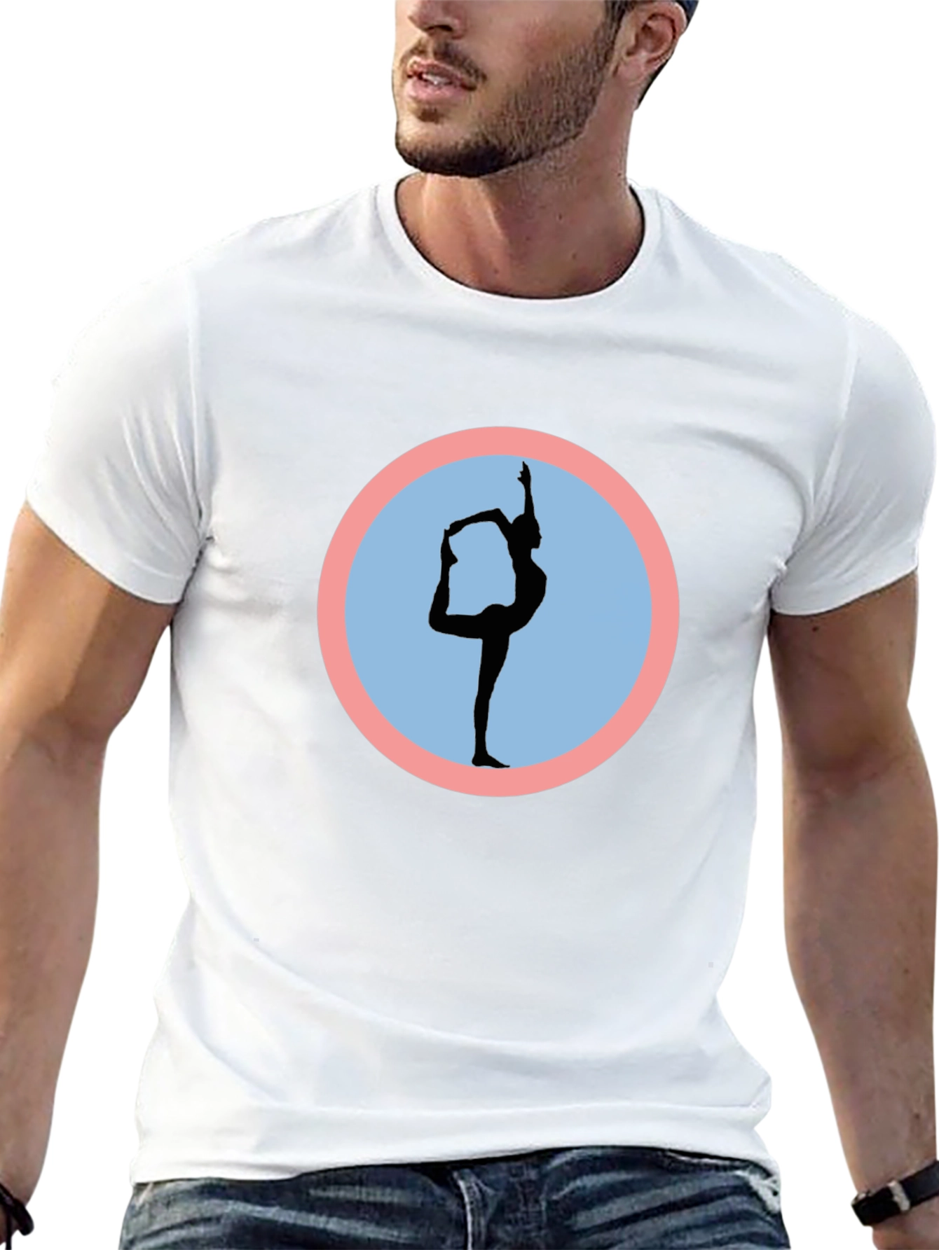 Yoga Pose Graphic Tee - Mens Black T-Shirt