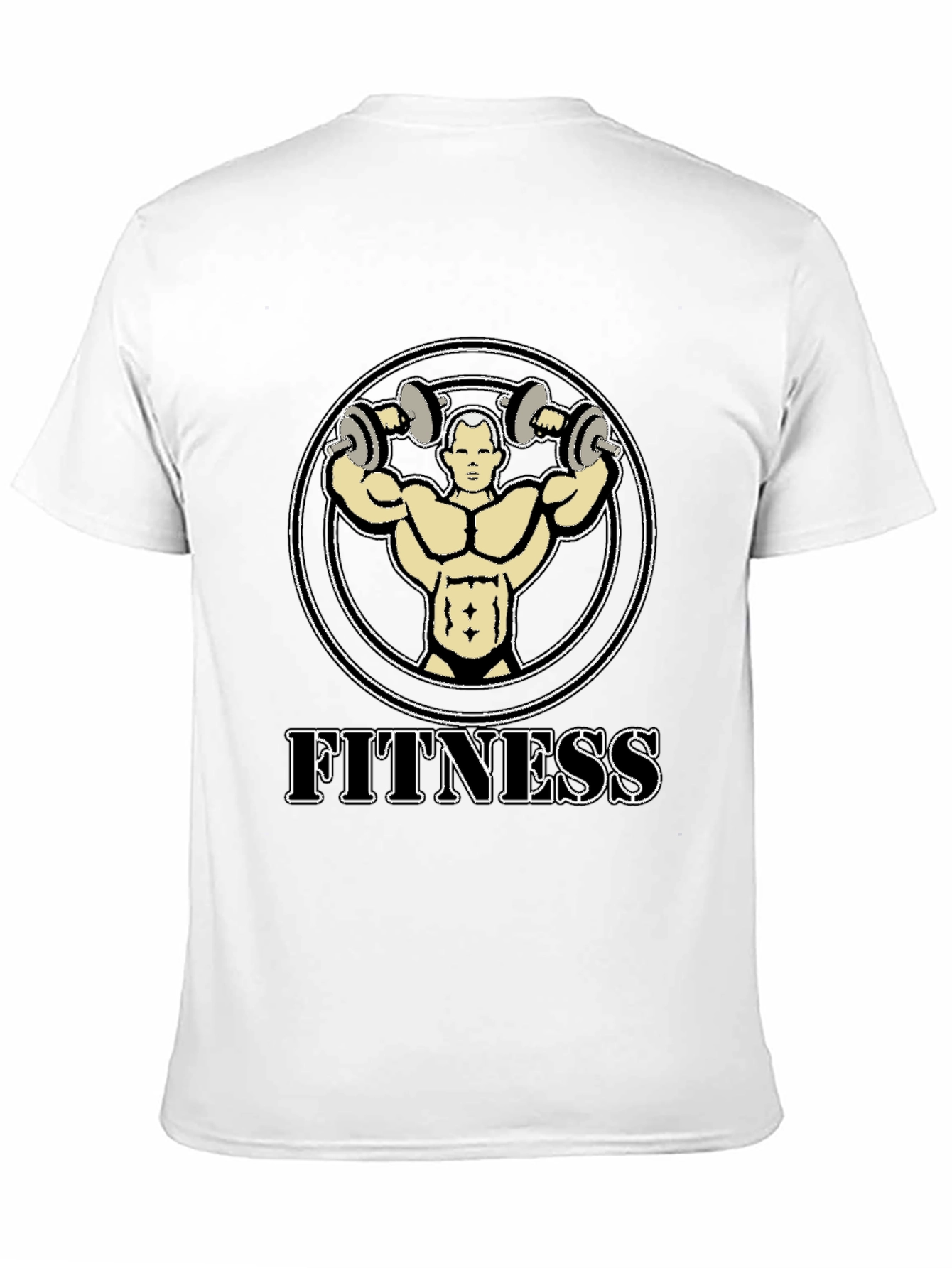Fitness Graphic Tee - Black Cotton T-Shirt